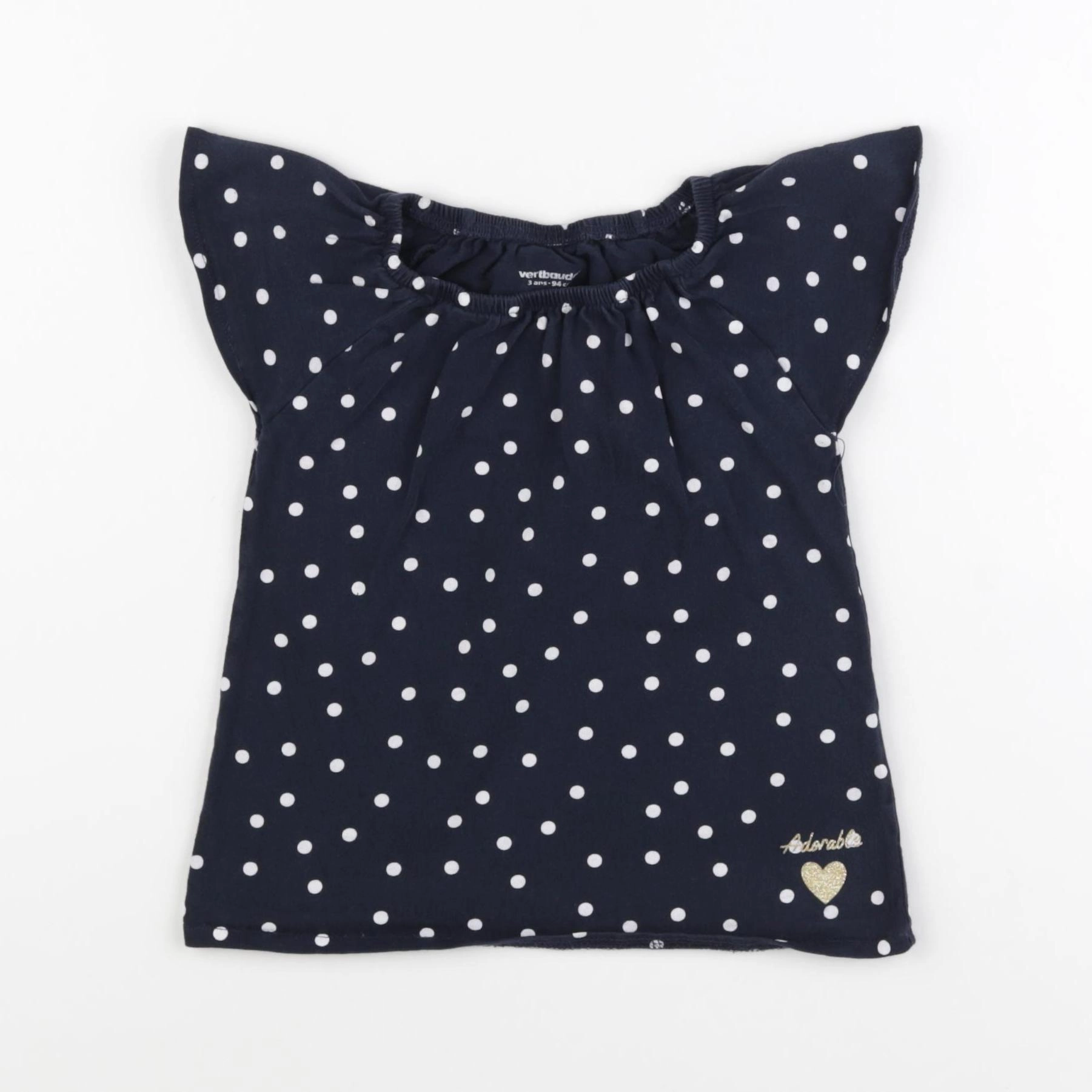 Vertbaudet - tee-shirt bleu - 3 ans