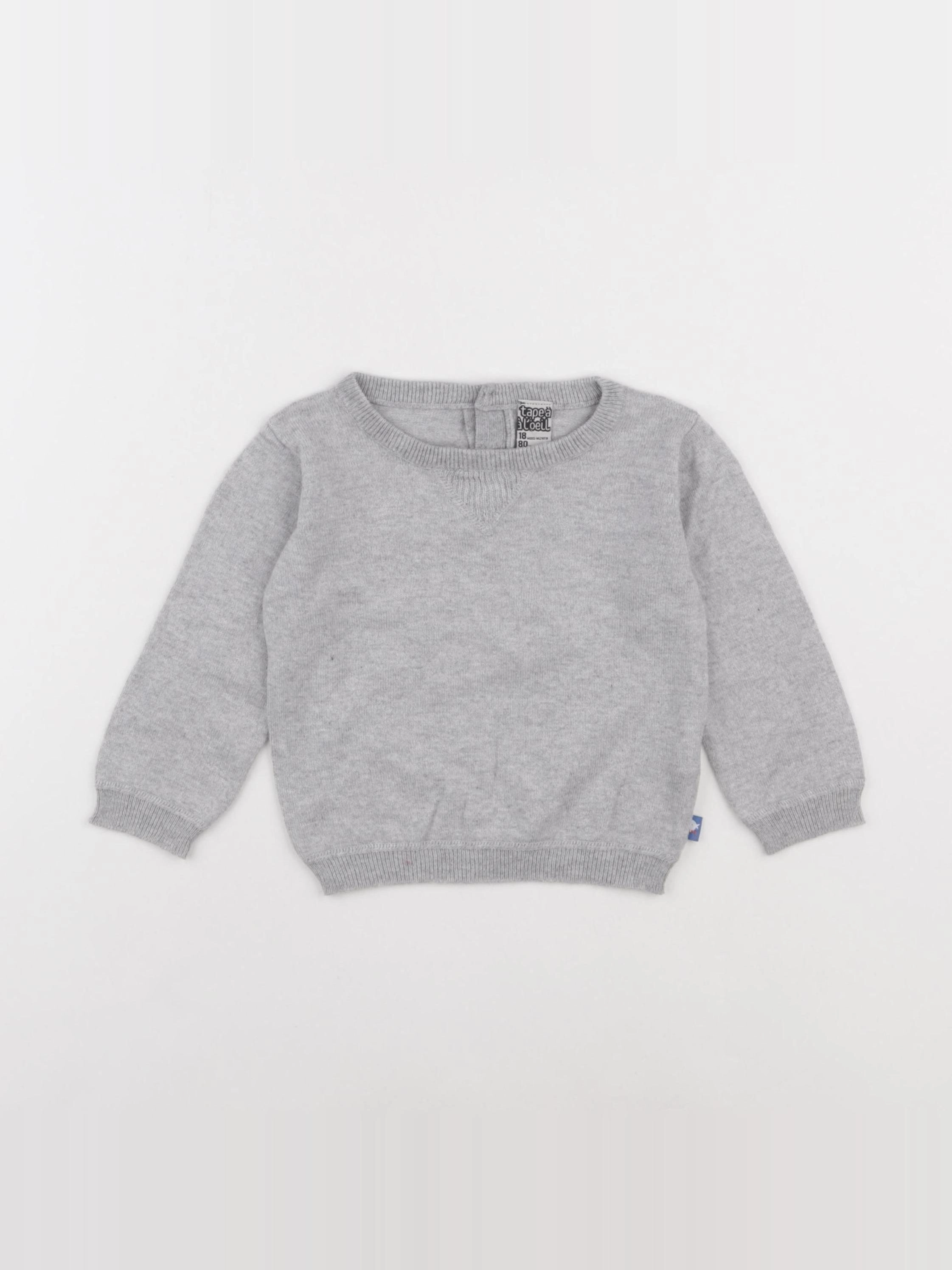 Tape à l'oeil - pull gris - 18 mois