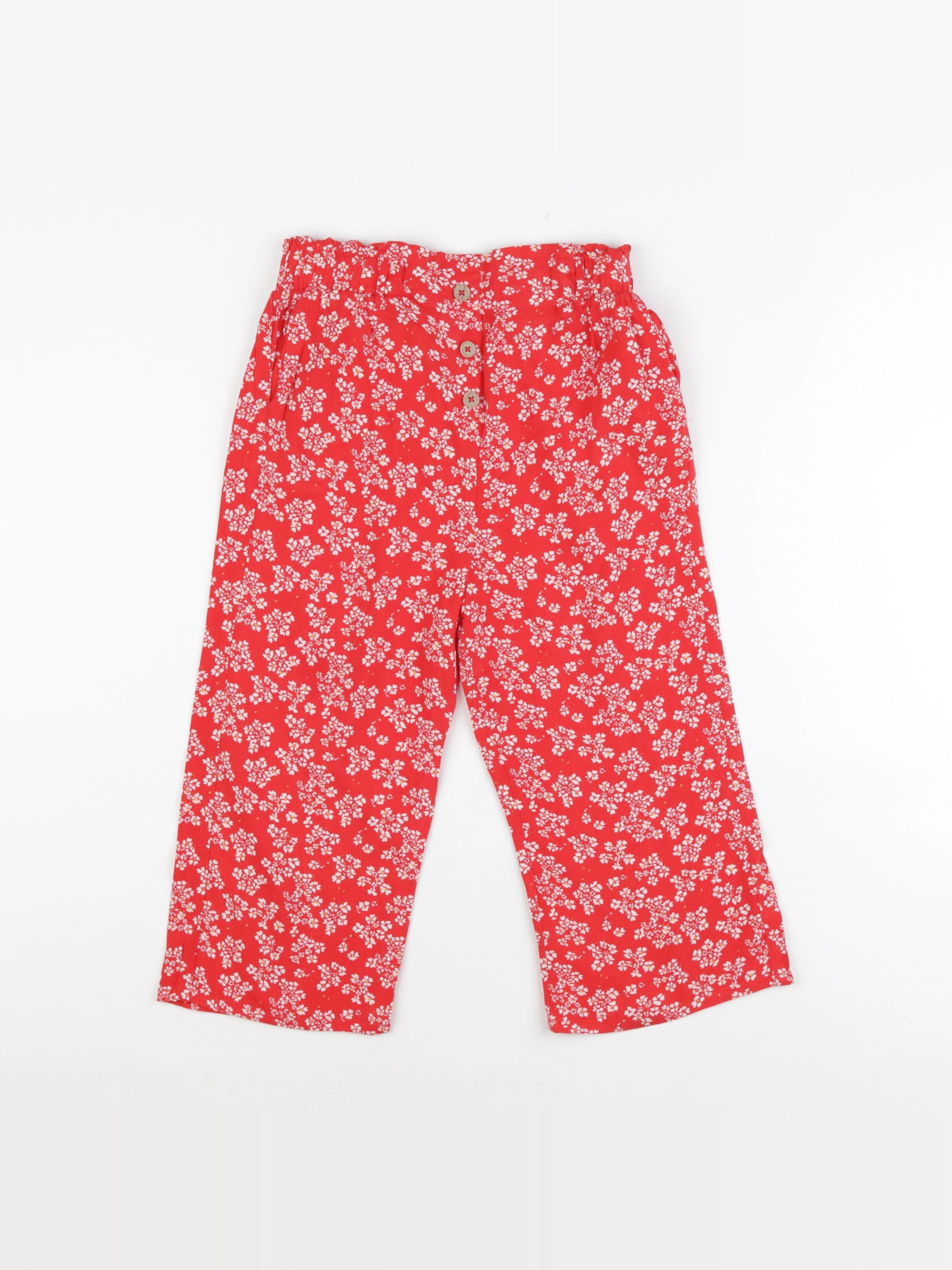 Vertbaudet - pantacourt rouge - 9 ans