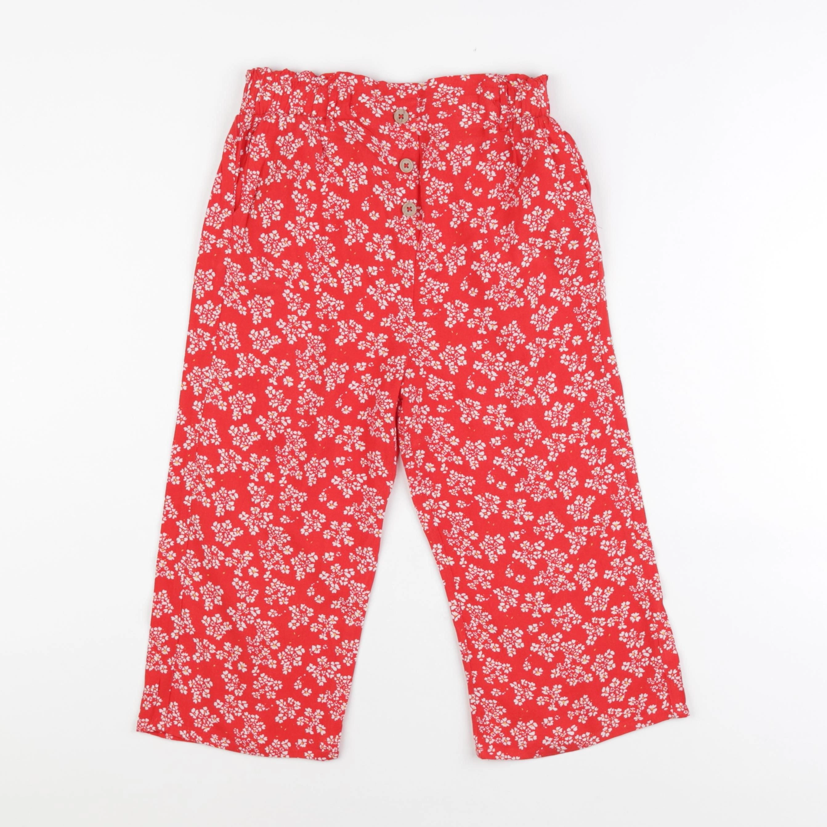 Vertbaudet - pantacourt rouge - 9 ans