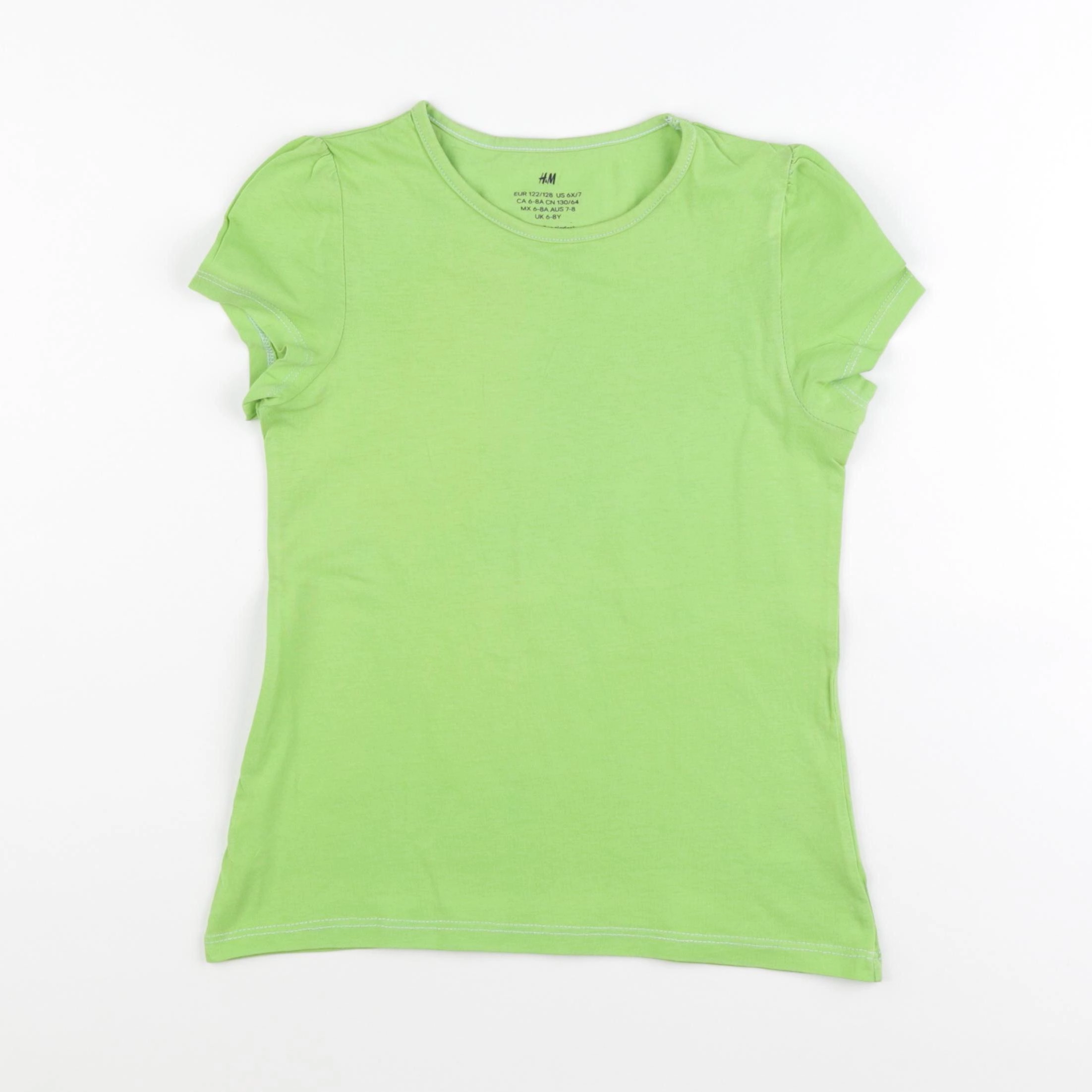 H&M - tee-shirt vert - 6/8 ans