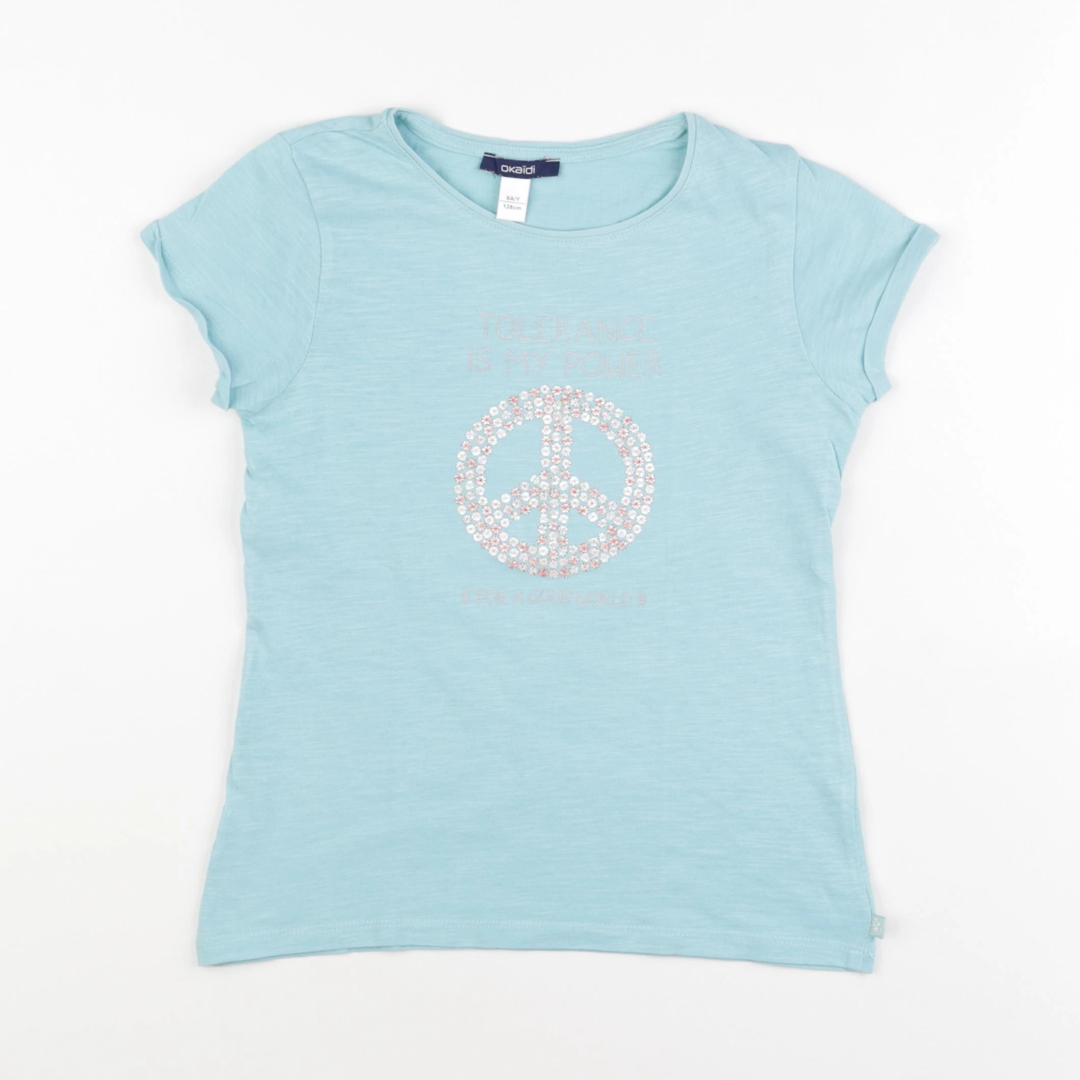 Okaidi - tee-shirt bleu - 8 ans