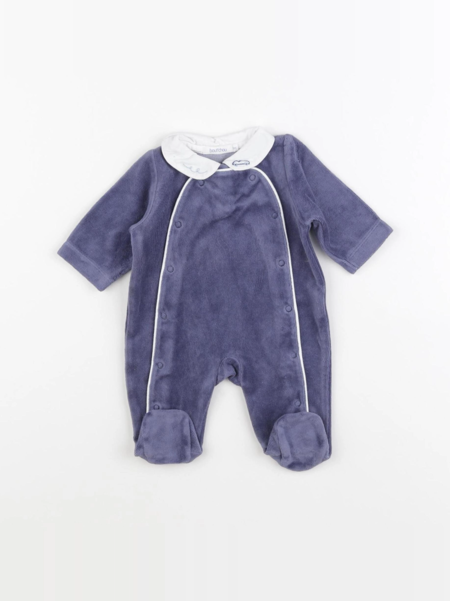 Boutchou - pyjama velours bleu - 0 mois