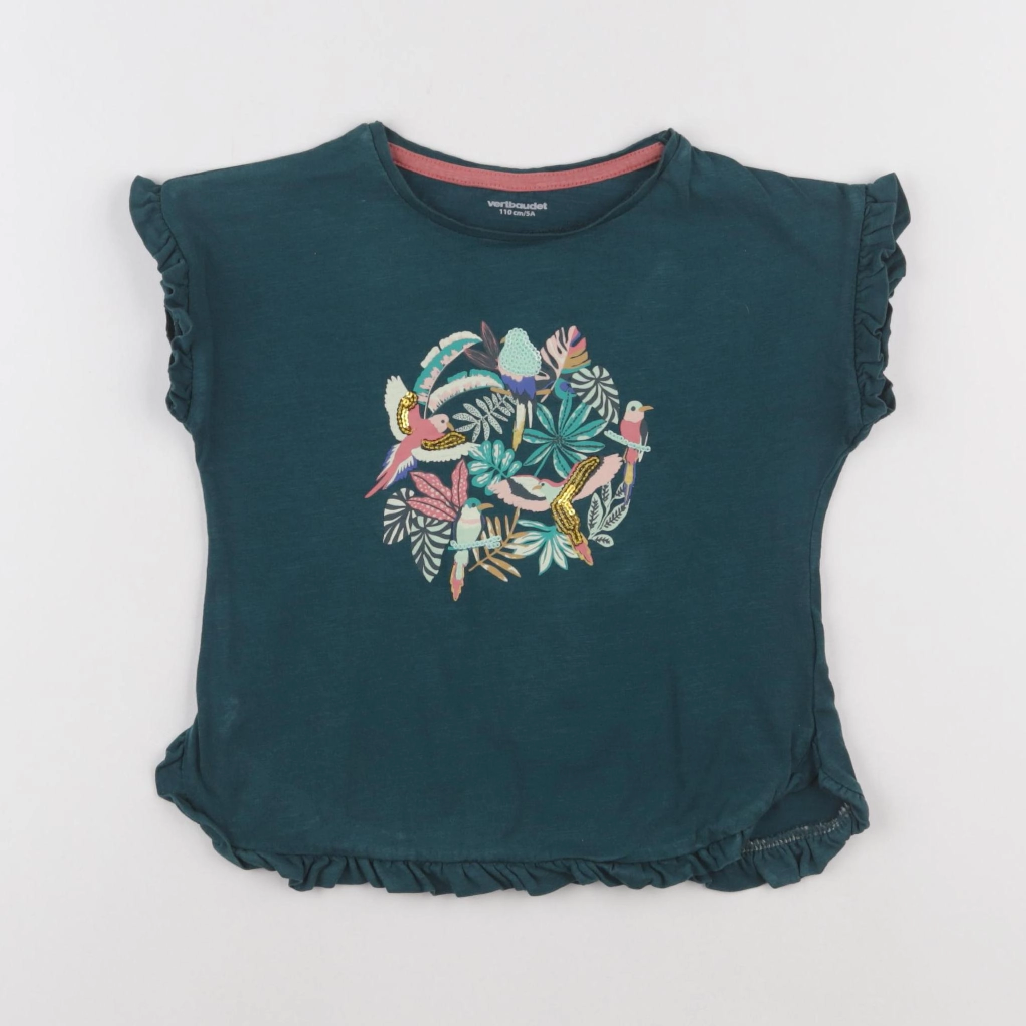 Vertbaudet - tee-shirt vert - 5 ans