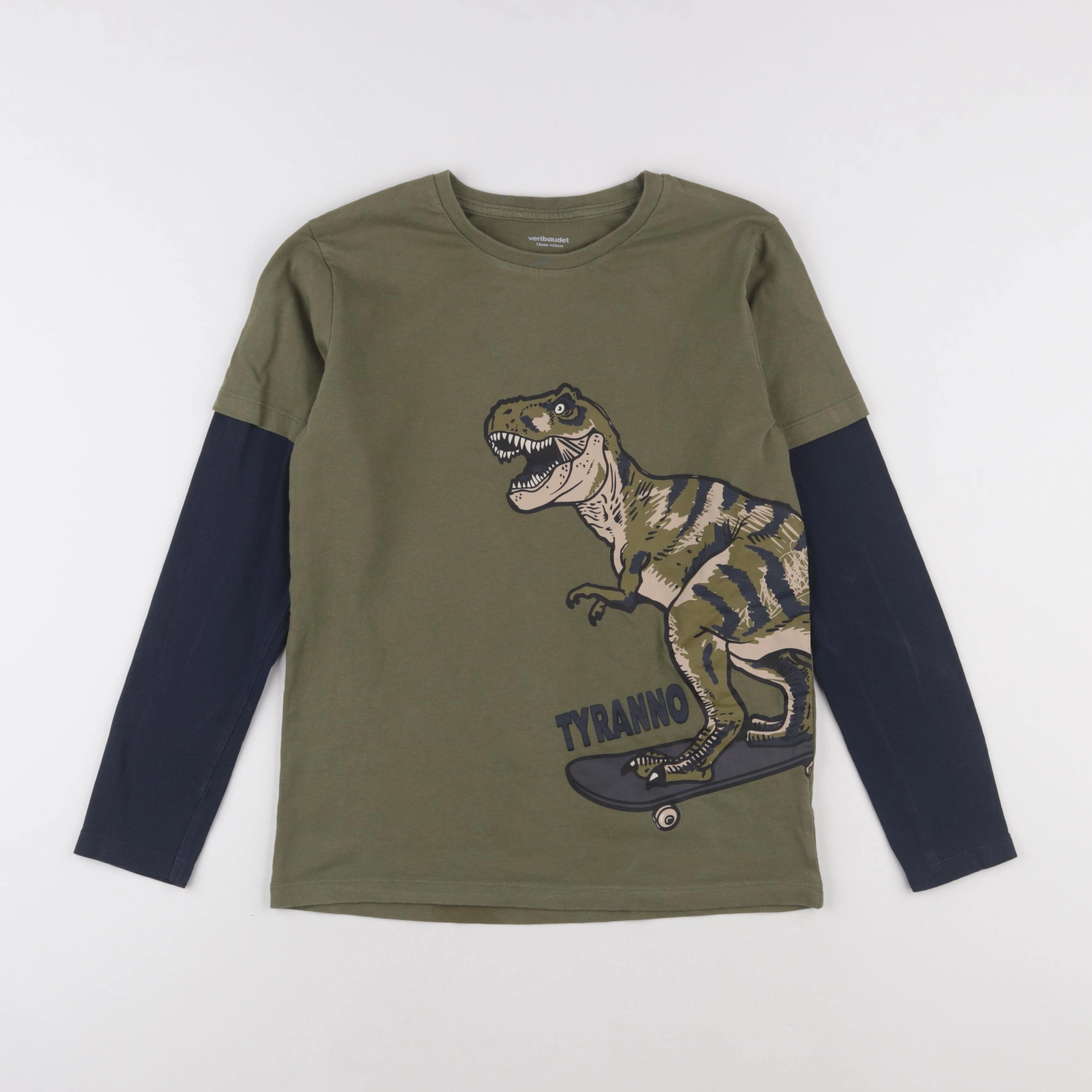 Vertbaudet - tee-shirt vert - 12 ans