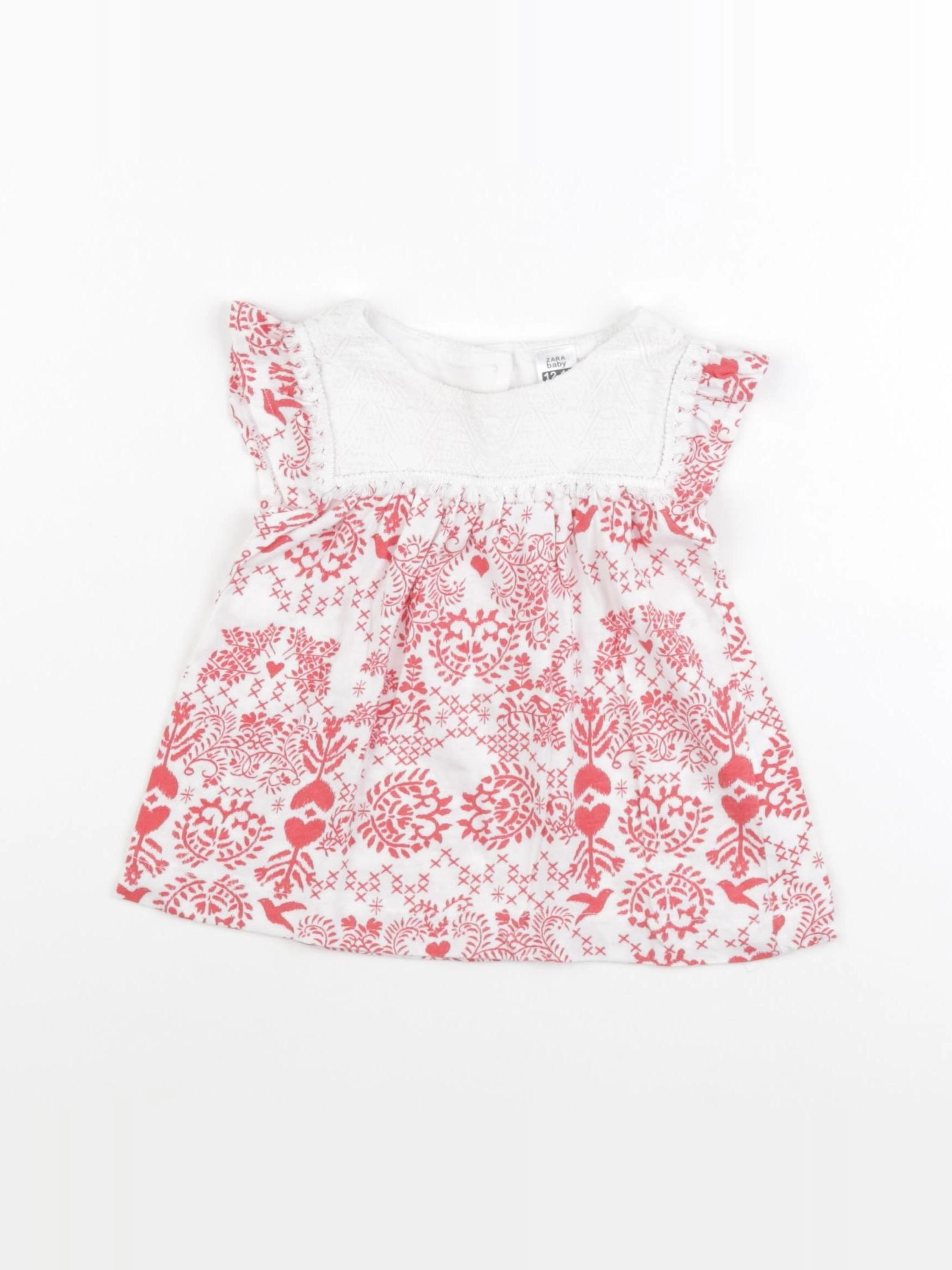 Zara - blouse rouge - 12/18 mois
