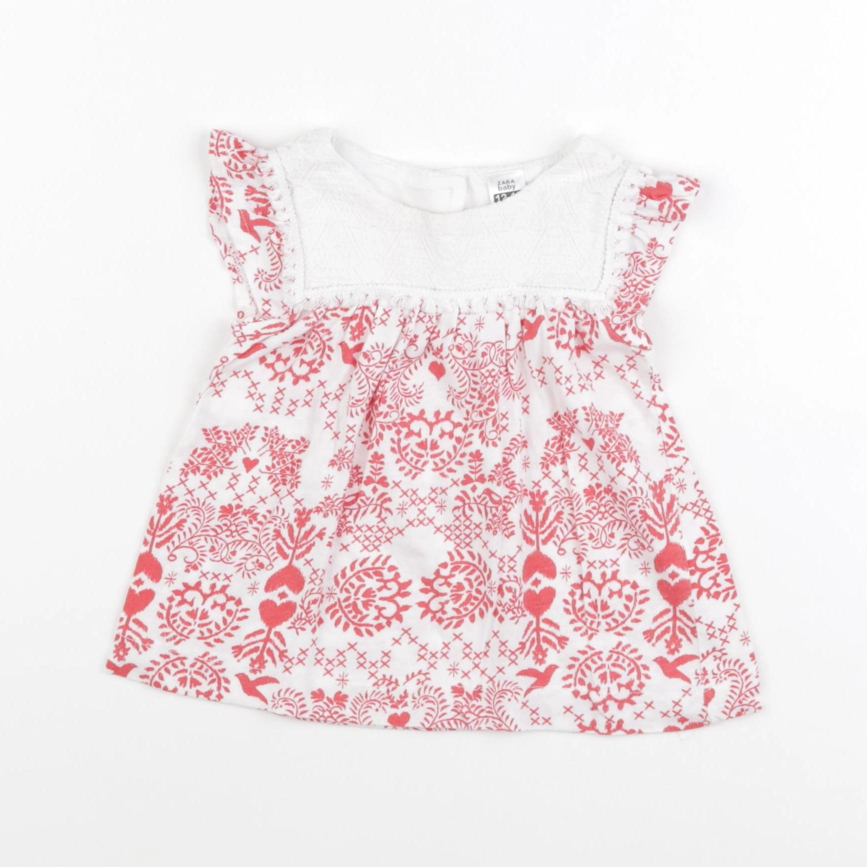 Zara - blouse rouge - 12/18 mois