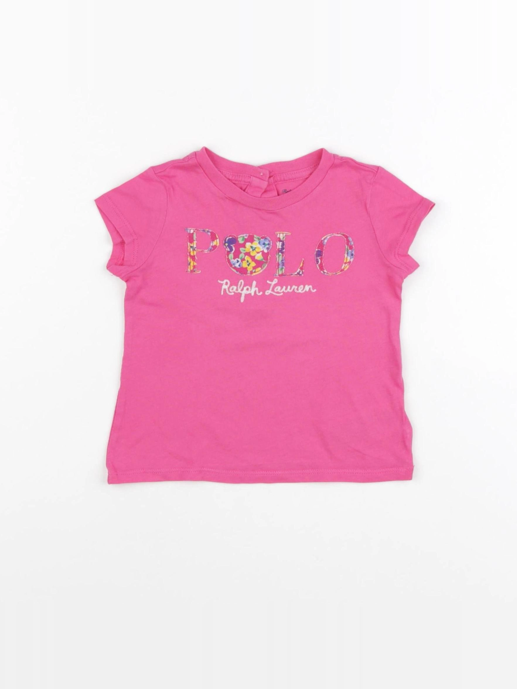 Ralph Lauren - tee-shirt rose - 9 mois