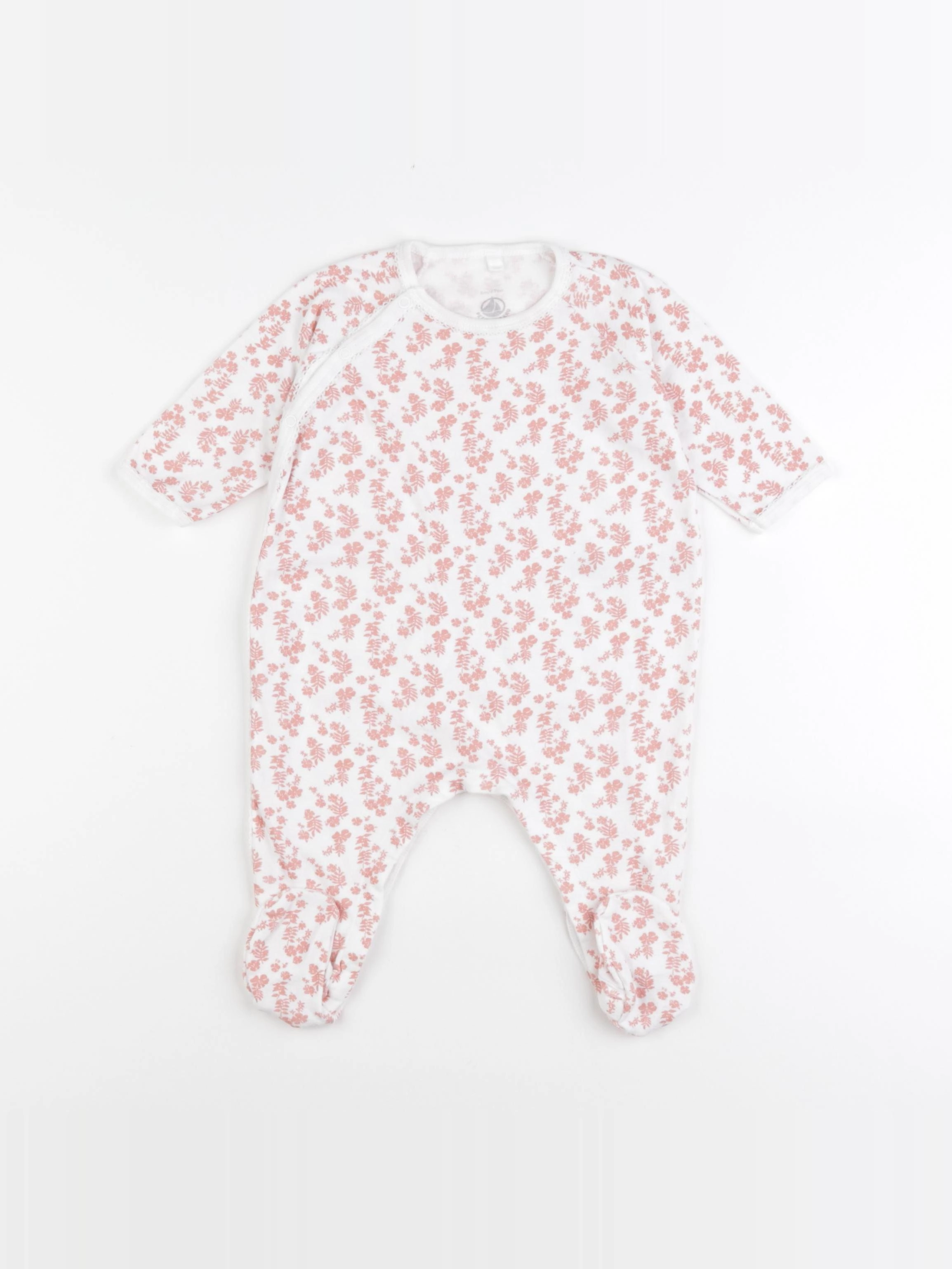 Petit Bateau - pyjama coton rose - 6 mois
