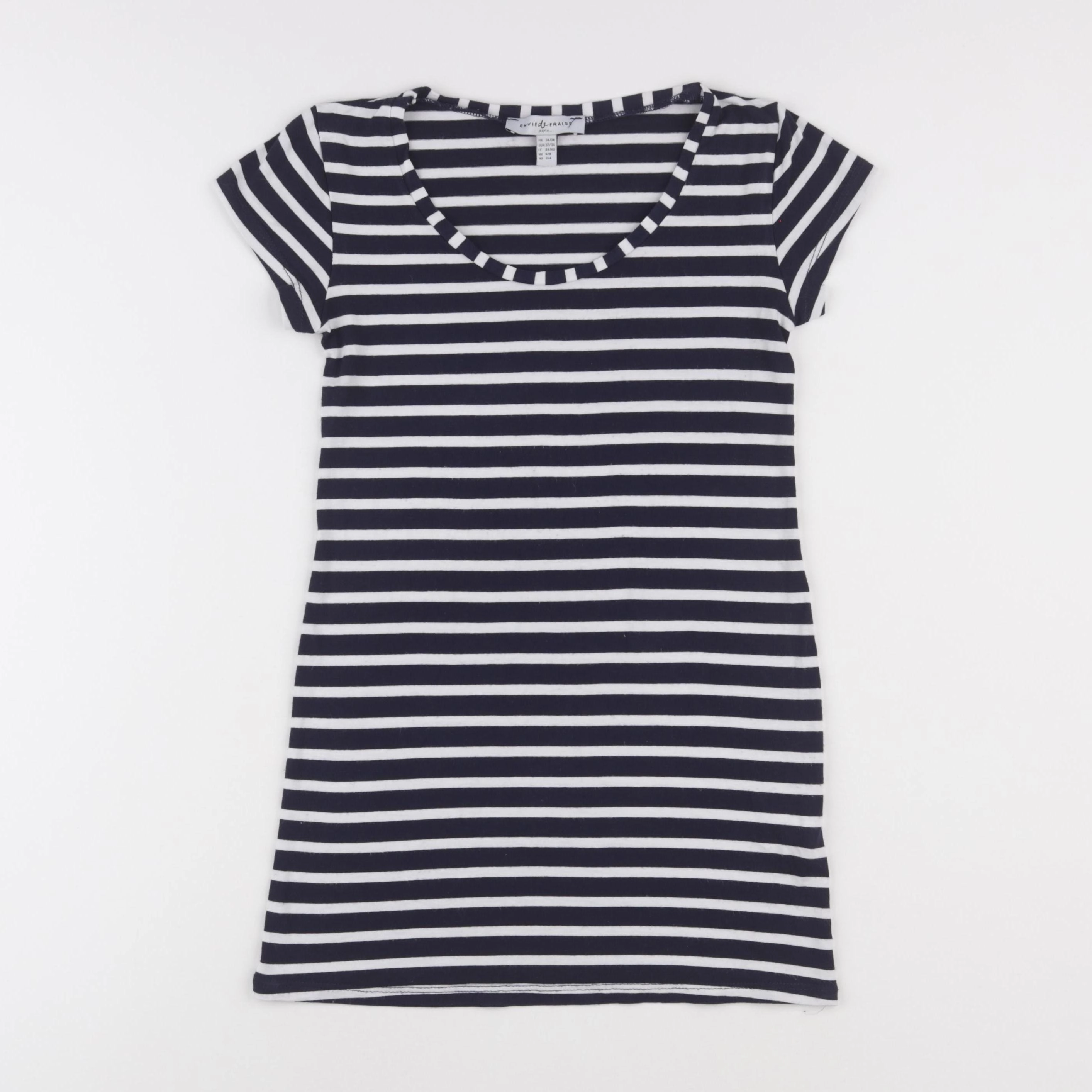 Envie de fraise - tee-shirt grossesse bleu - 34 à 36