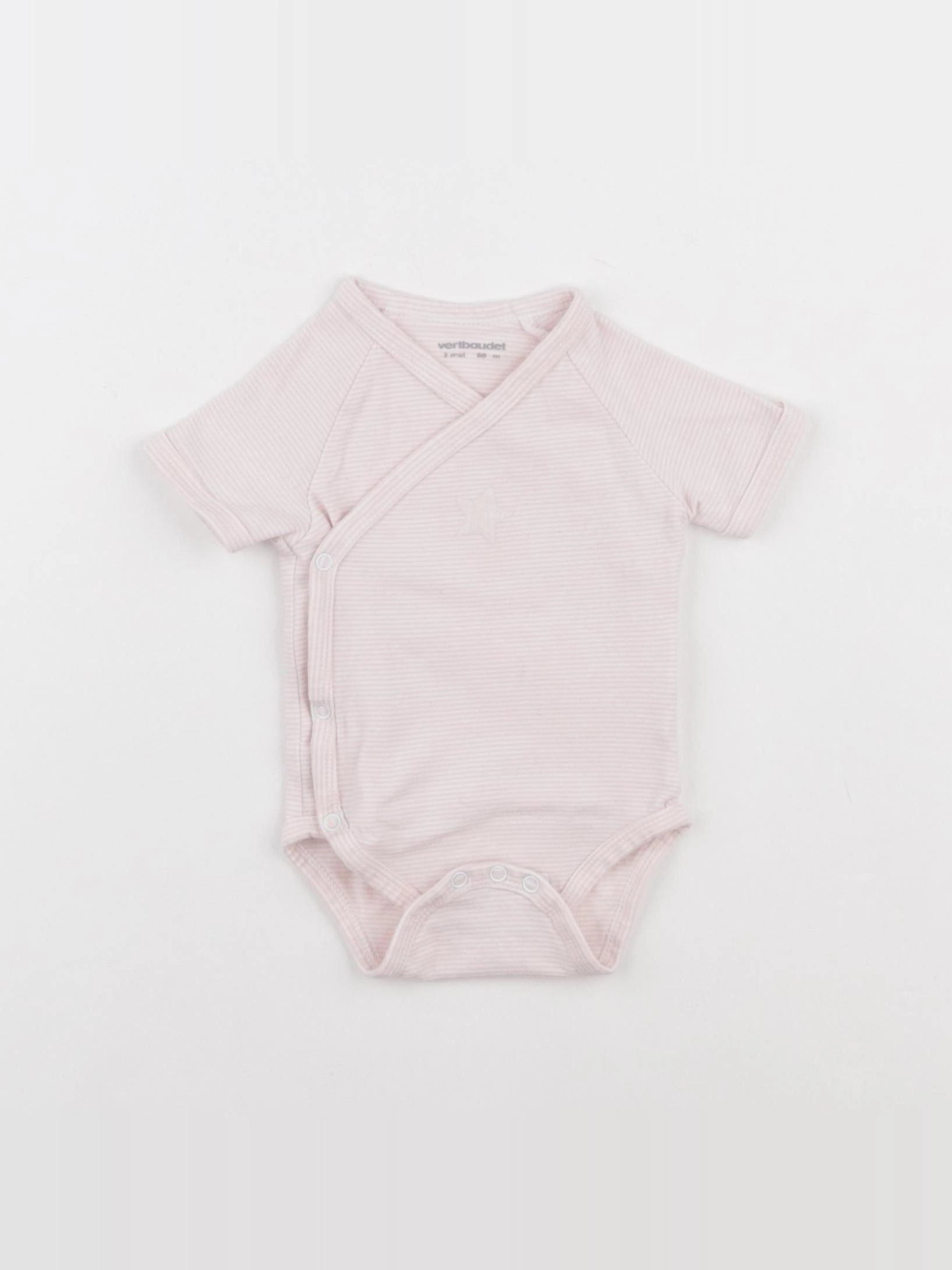 Vertbaudet - body rose - 3 mois