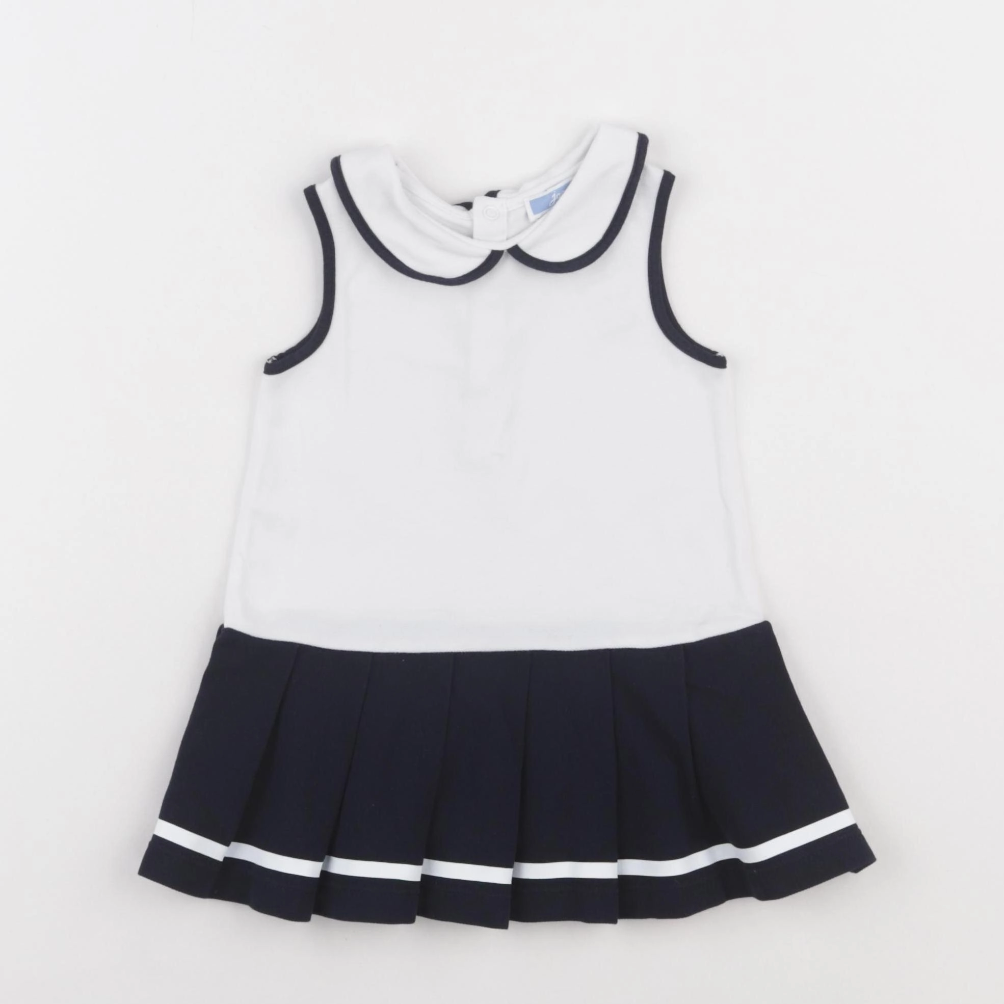 Jacadi - robe bleu, blanc - 12 mois