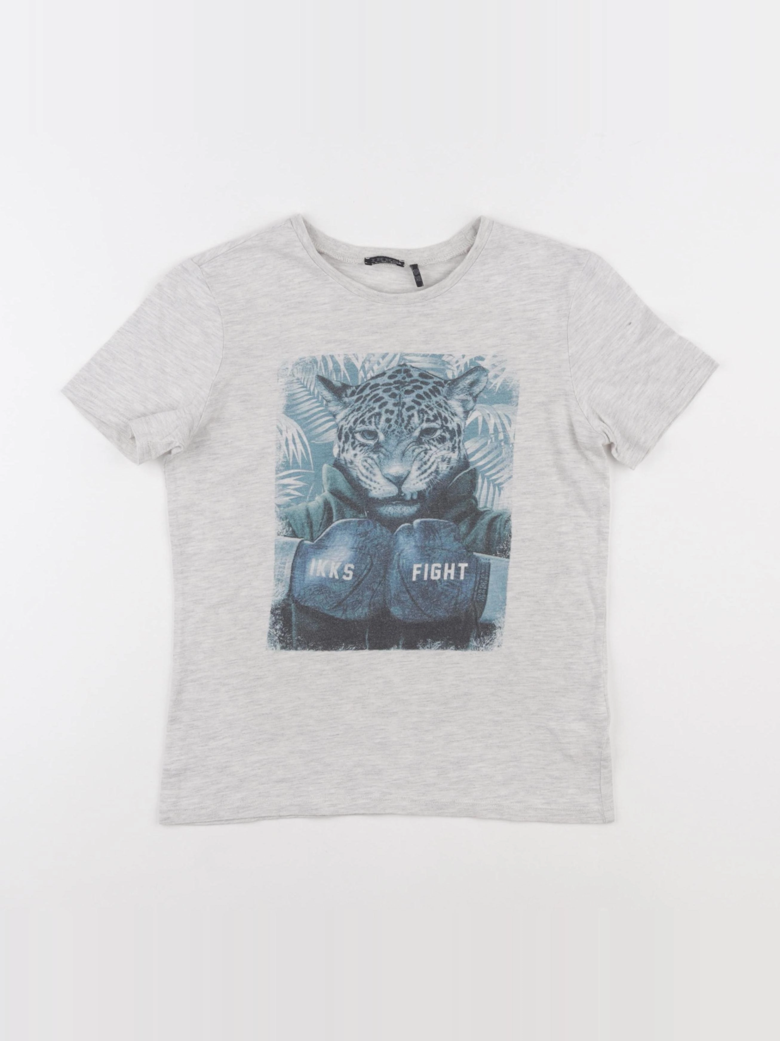 IKKS - tee-shirt gris - 10 ans