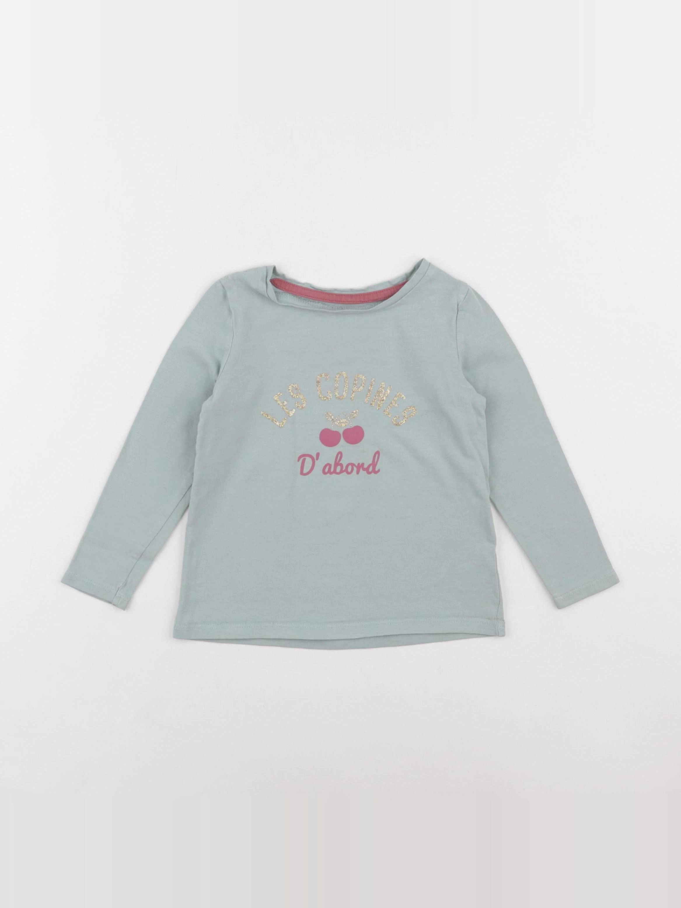 Vertbaudet - tee-shirt bleu - 2 ans