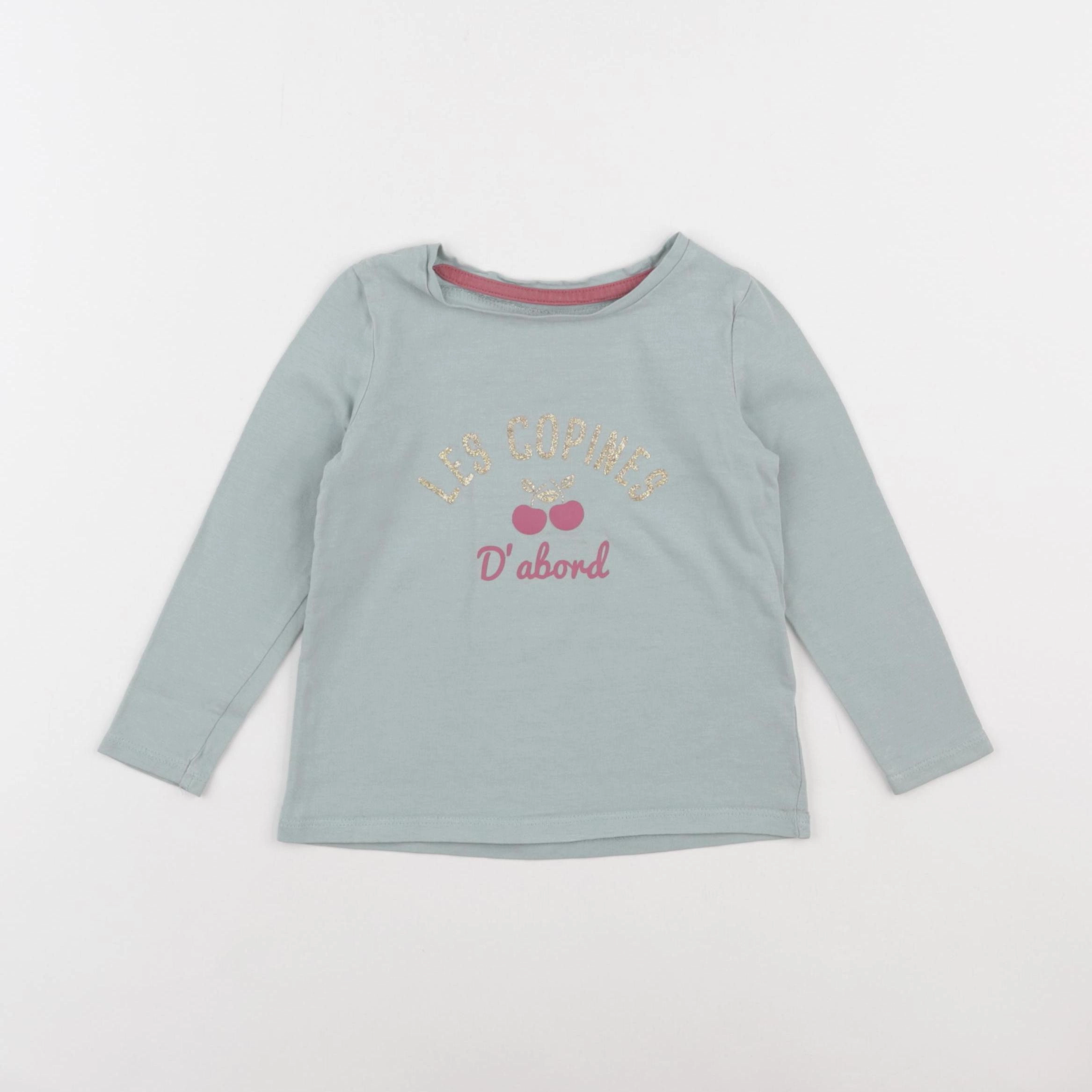 Vertbaudet - tee-shirt bleu - 2 ans