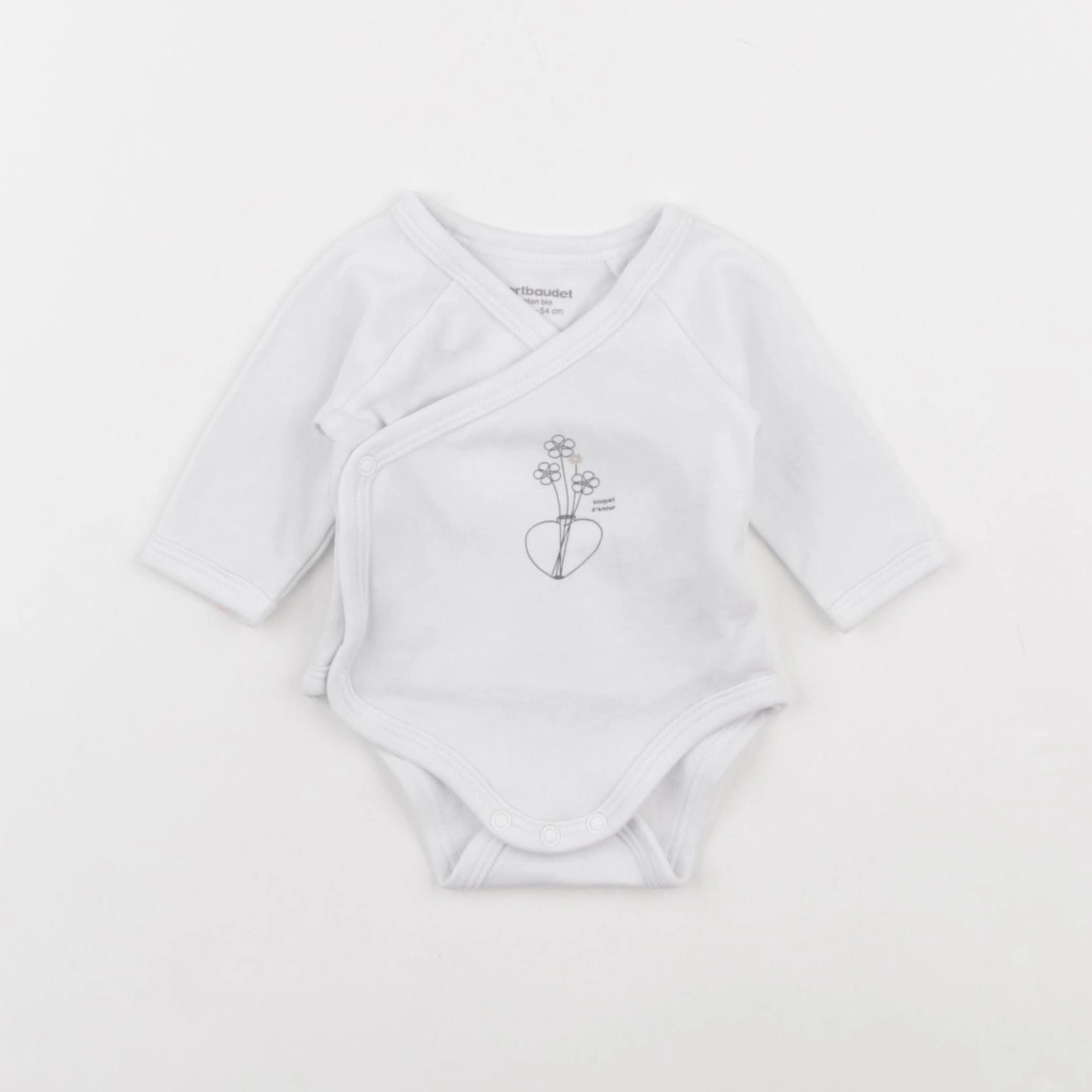 Vertbaudet - body blanc - 1 mois