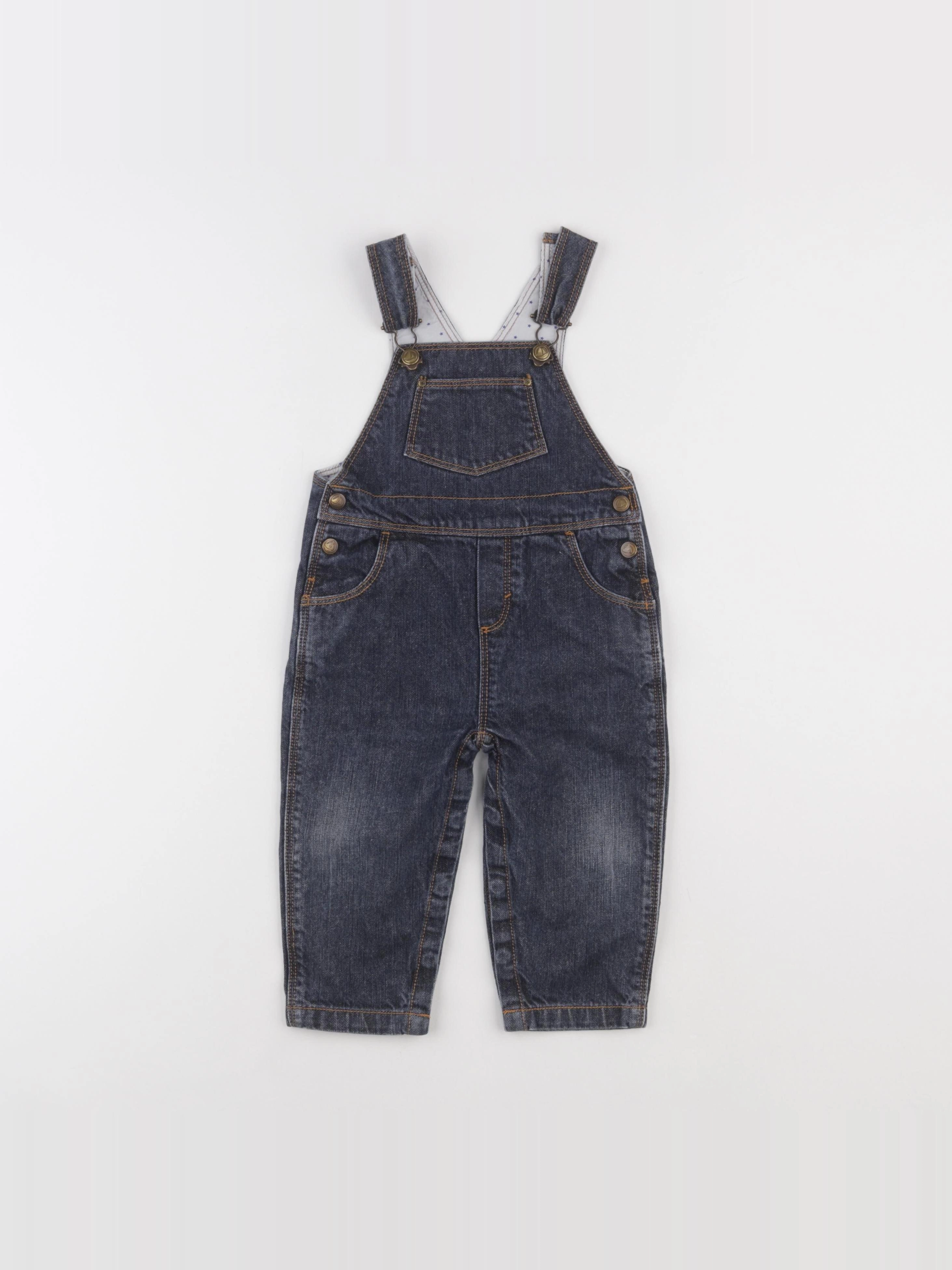 Petit Bateau - salopette bleu - 12 mois