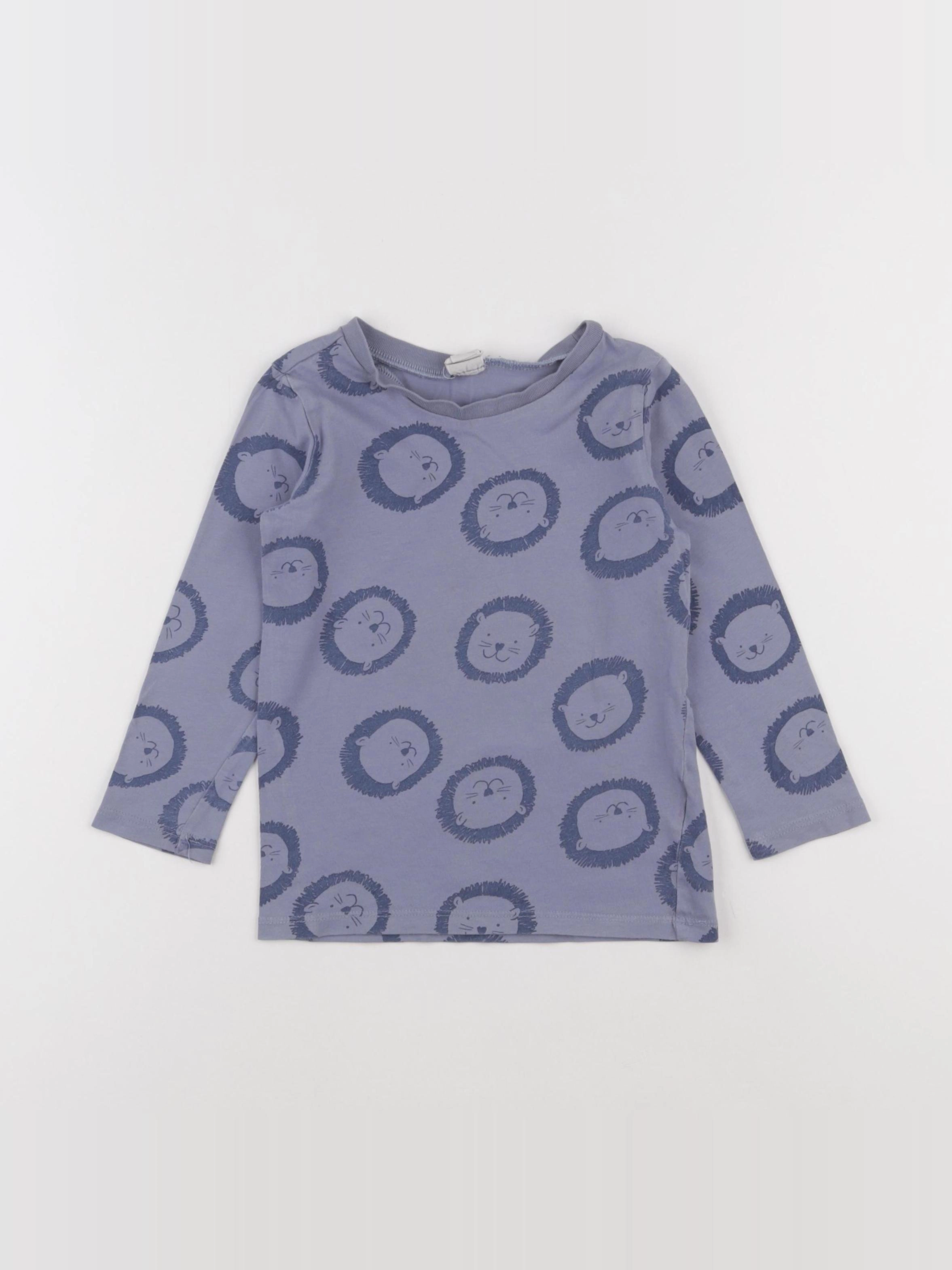 H&M - tee-shirt bleu - 3 ans