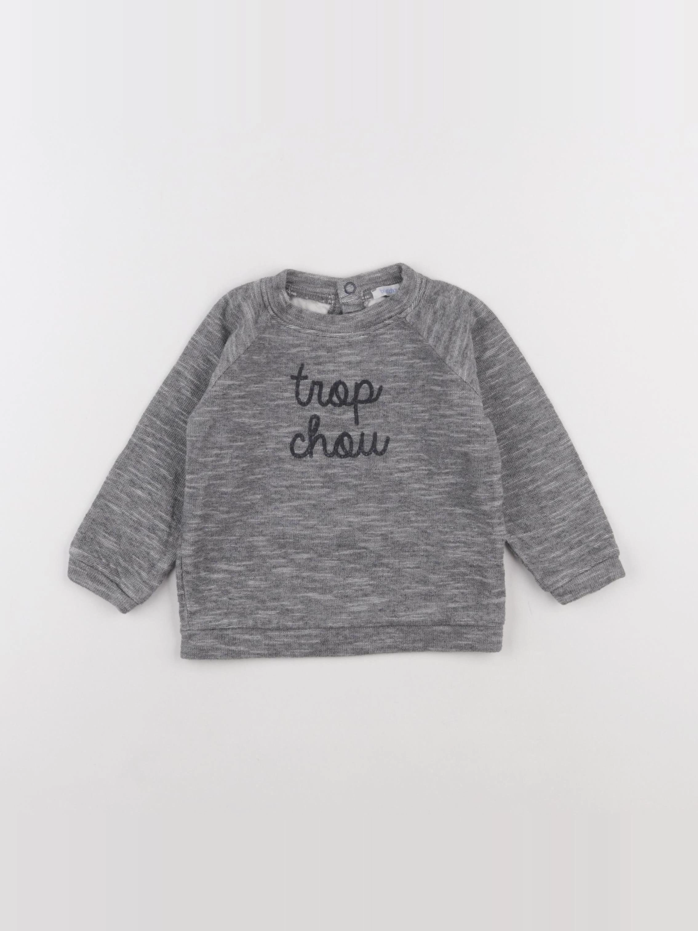 Boutchou - sweat gris - 18 mois