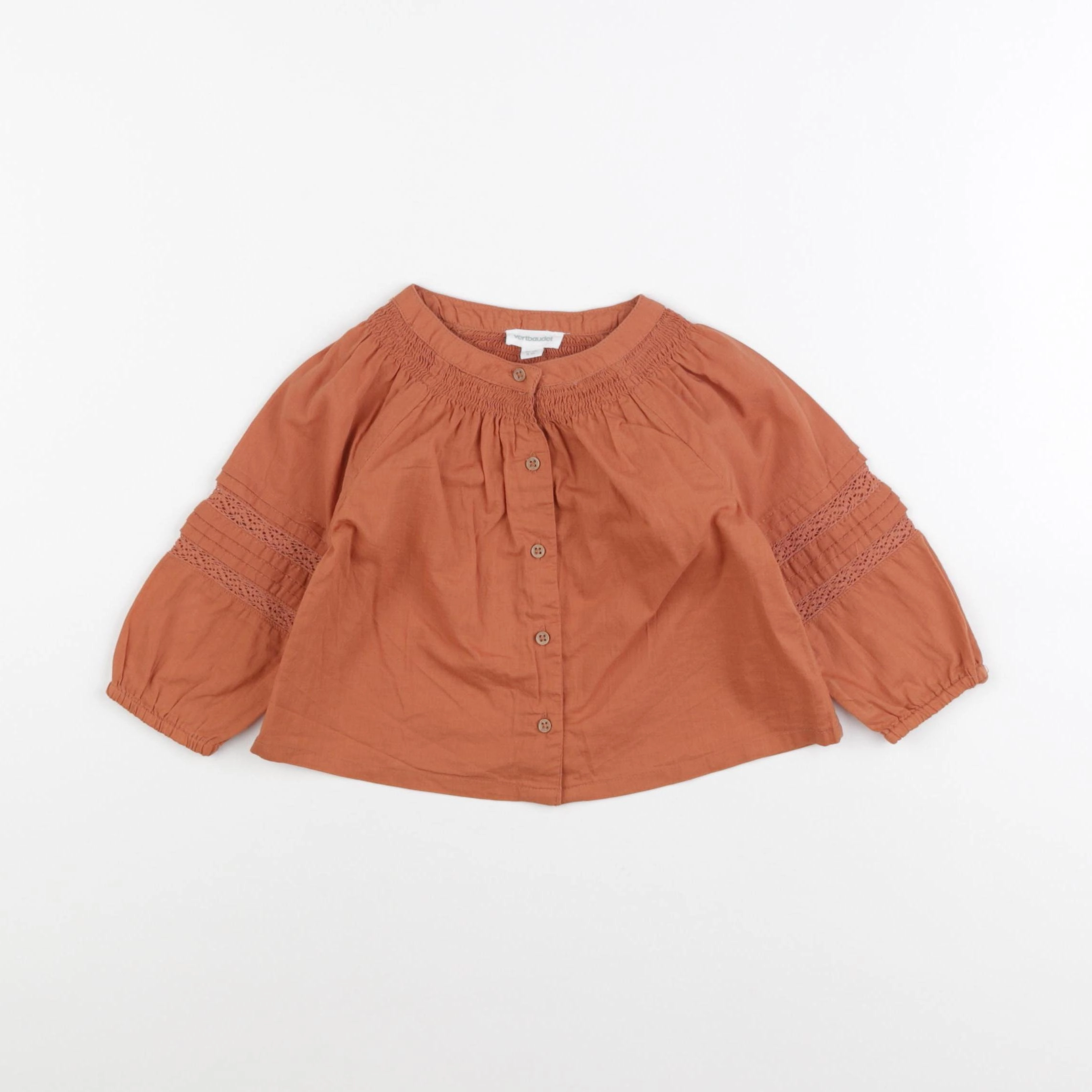 Vertbaudet - blouse marron - 6 mois