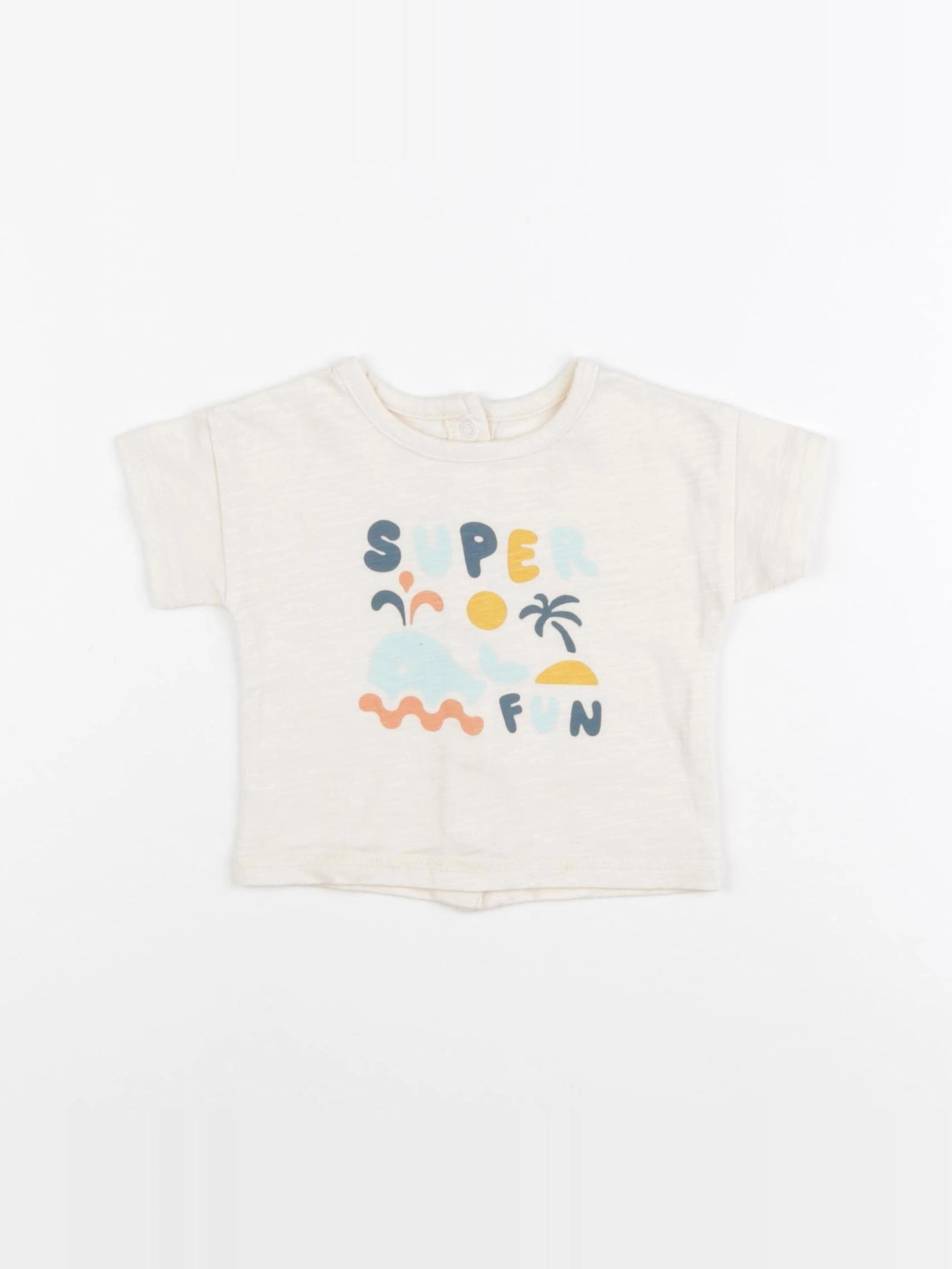 Vertbaudet - tee-shirt beige - 3 mois