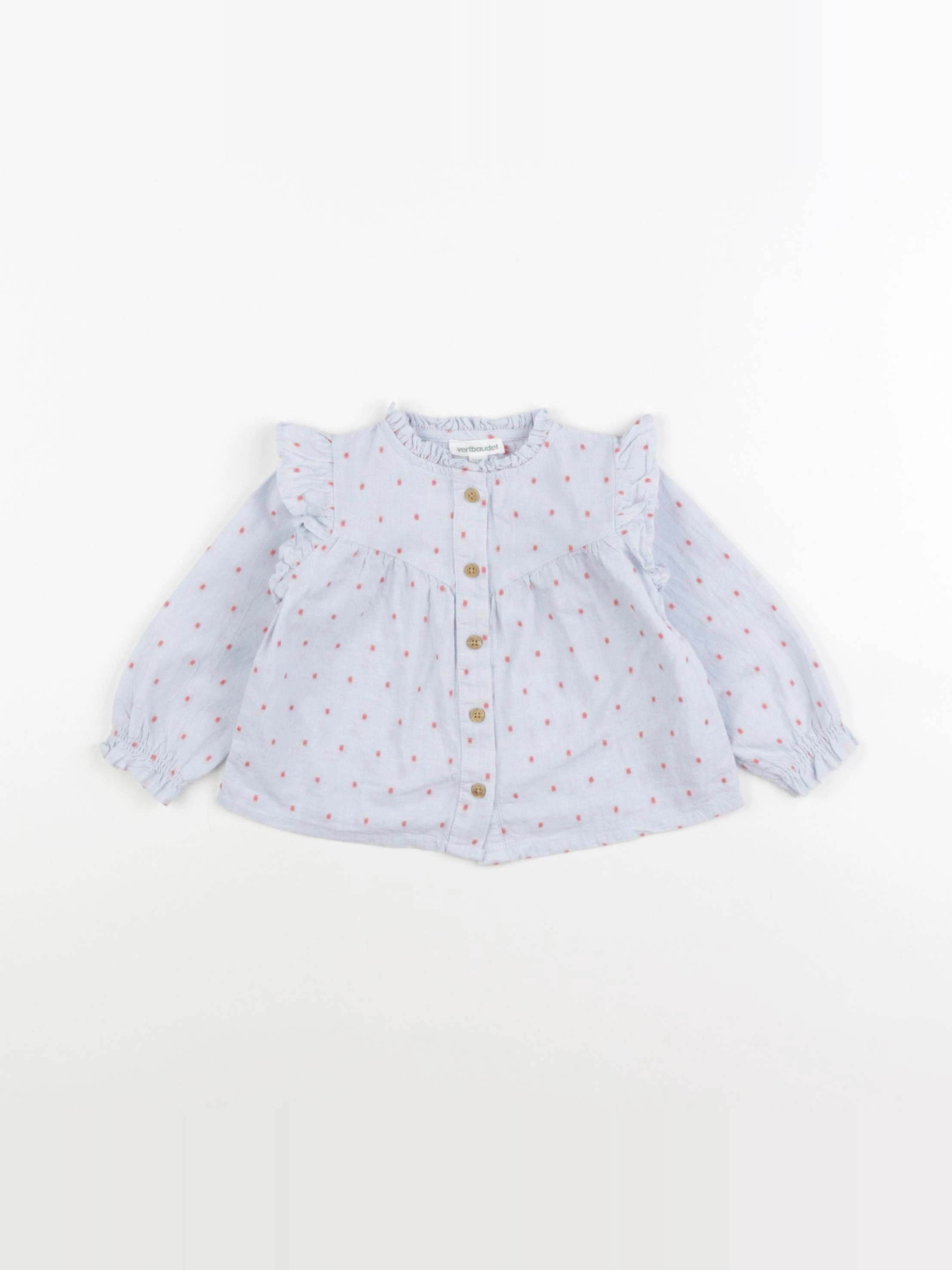 Vertbaudet - blouse bleu - 6 mois
