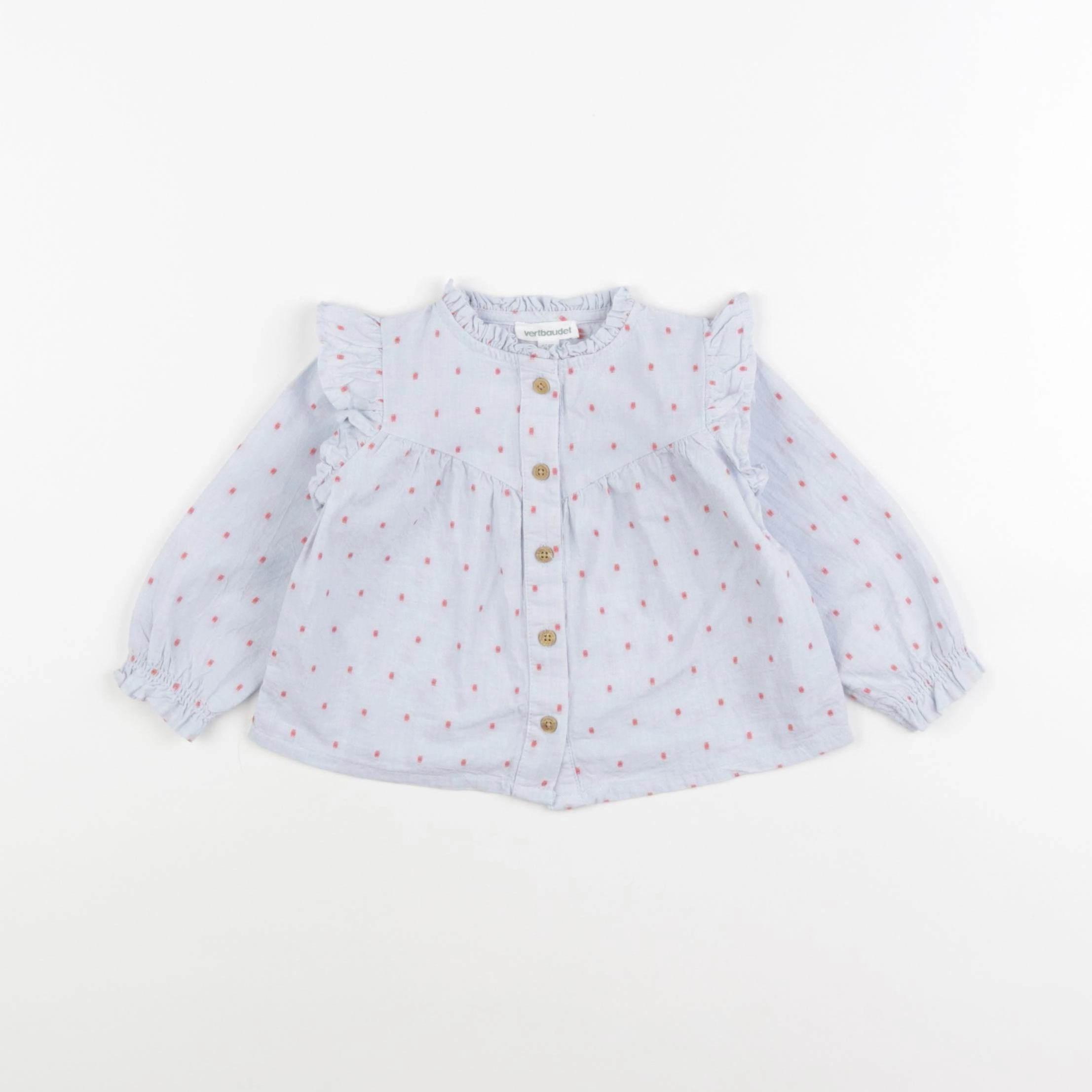 Vertbaudet - blouse bleu - 6 mois