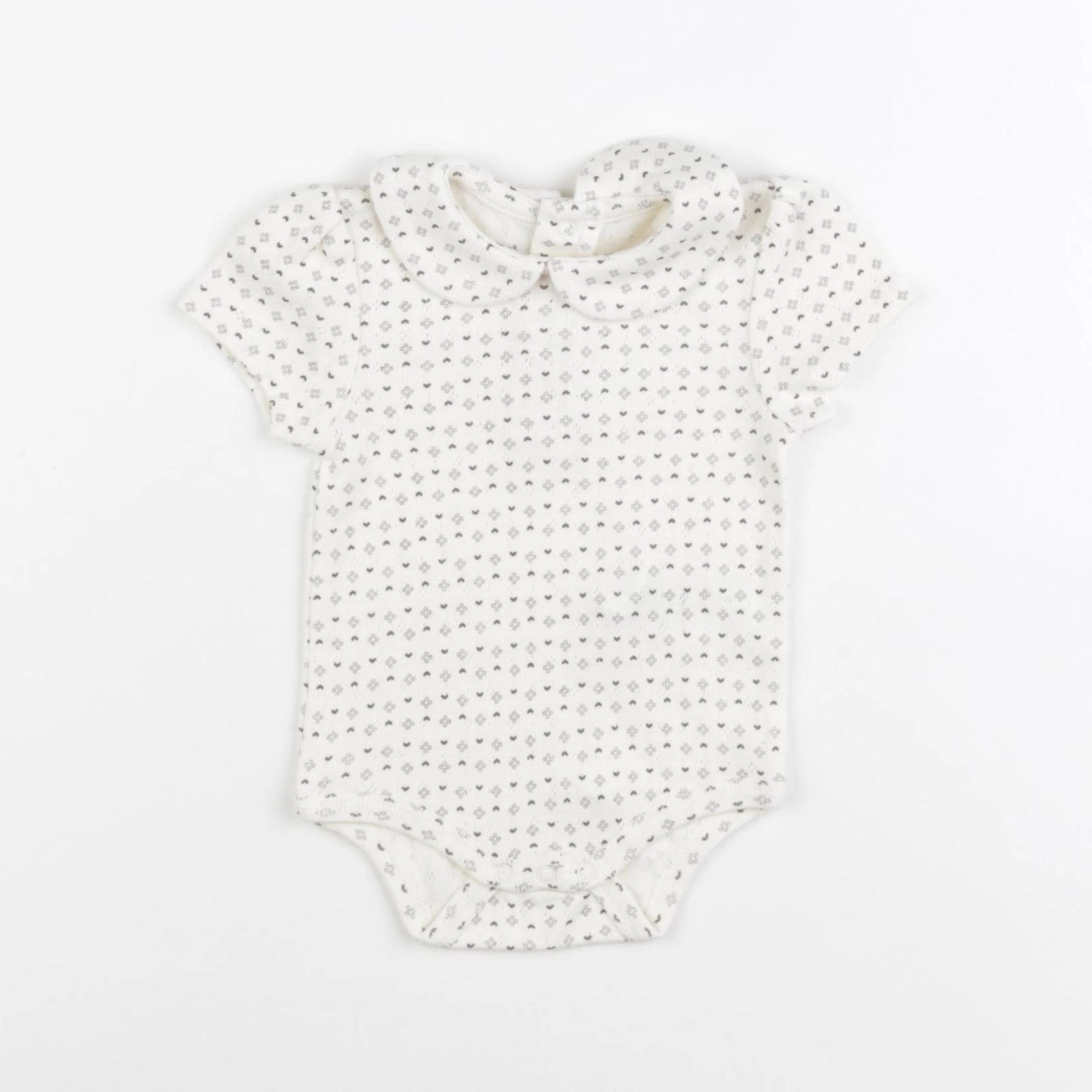 Vertbaudet - body à col beige - 3 mois