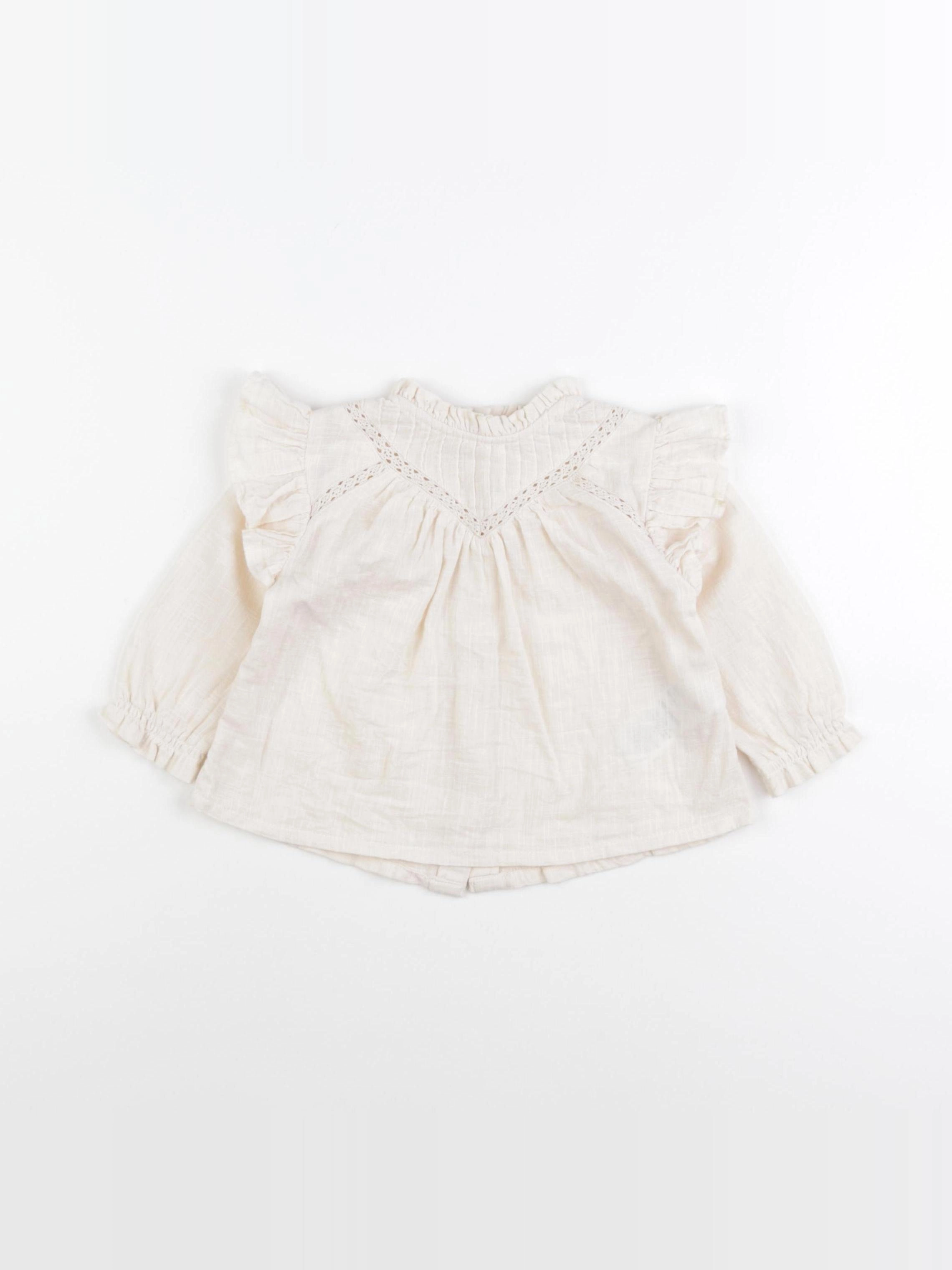 Vertbaudet - blouse beige - 9 mois