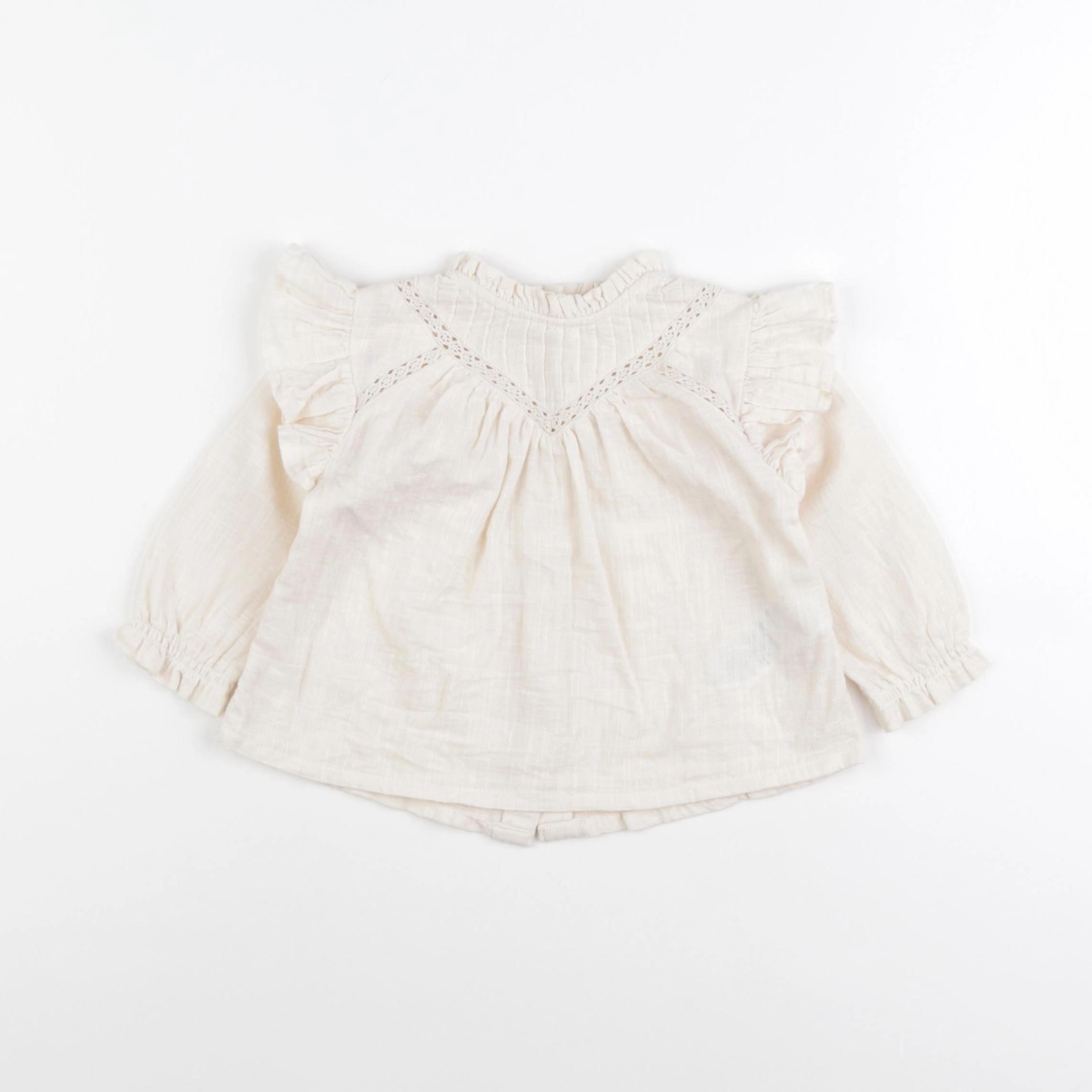 Vertbaudet - blouse beige - 9 mois