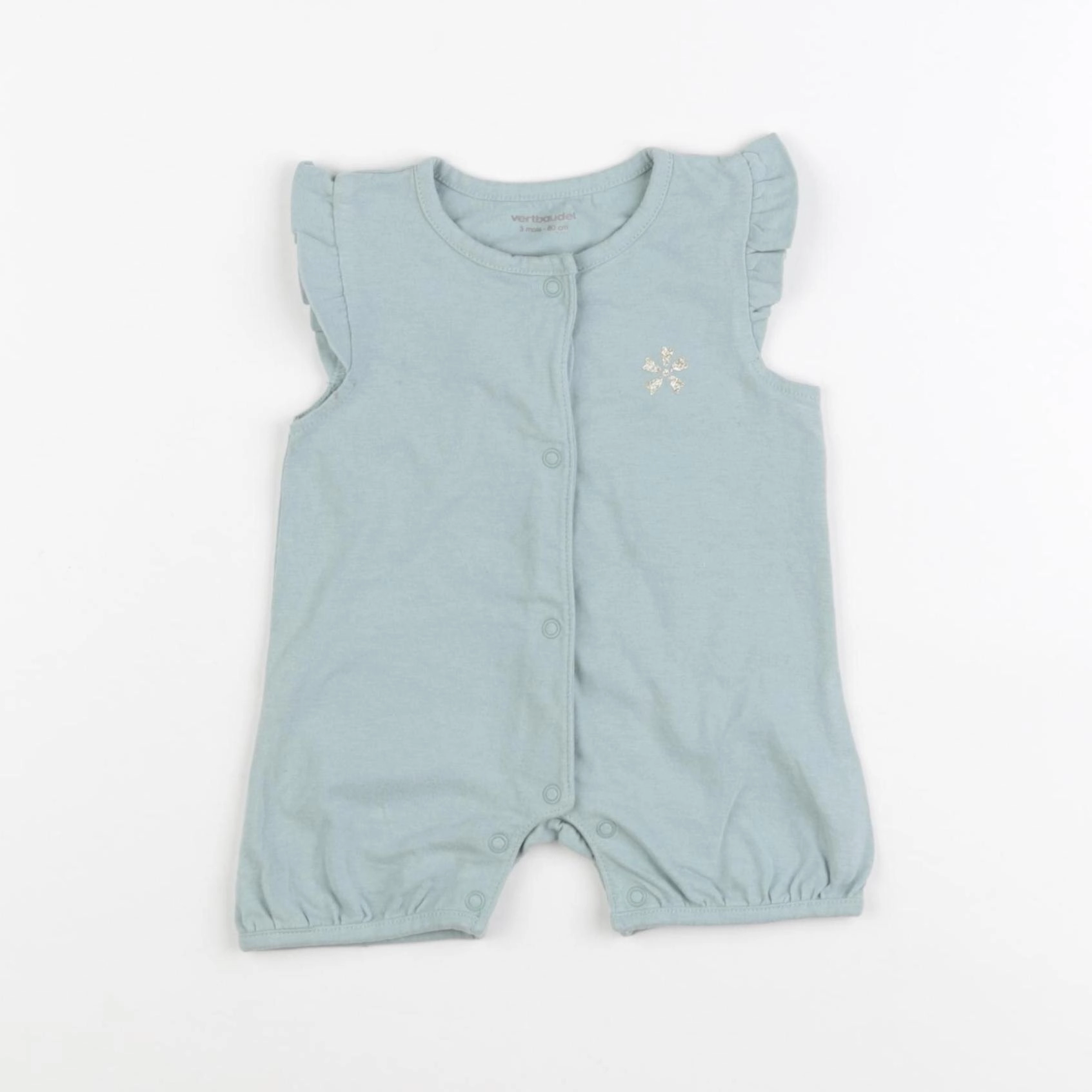 Vertbaudet - pyjama coton bleu - 3 mois