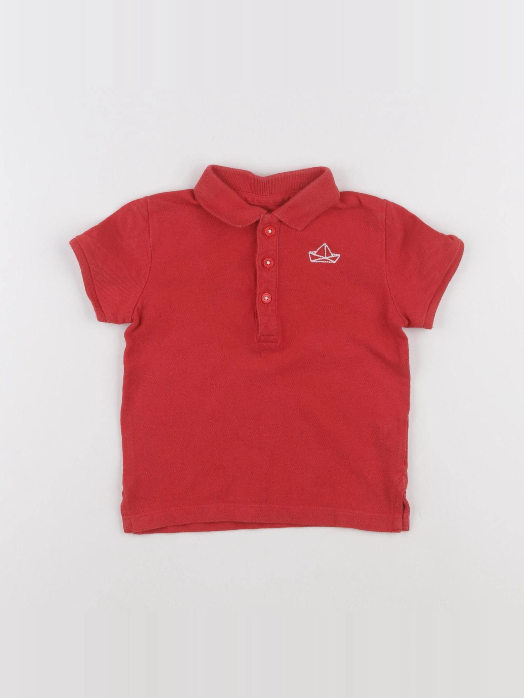 Boutchou - polo rouge - 24 mois