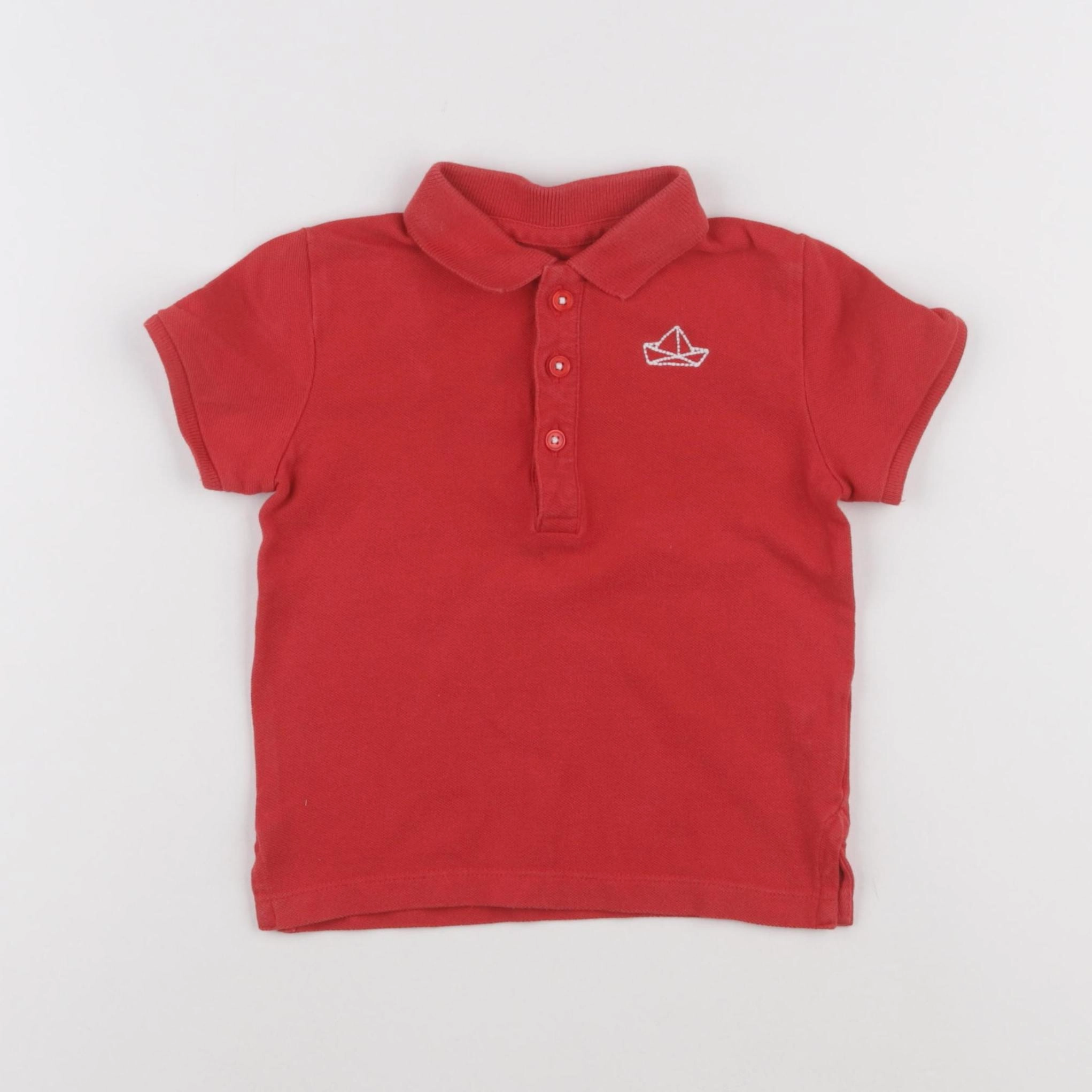 Boutchou - polo rouge - 24 mois