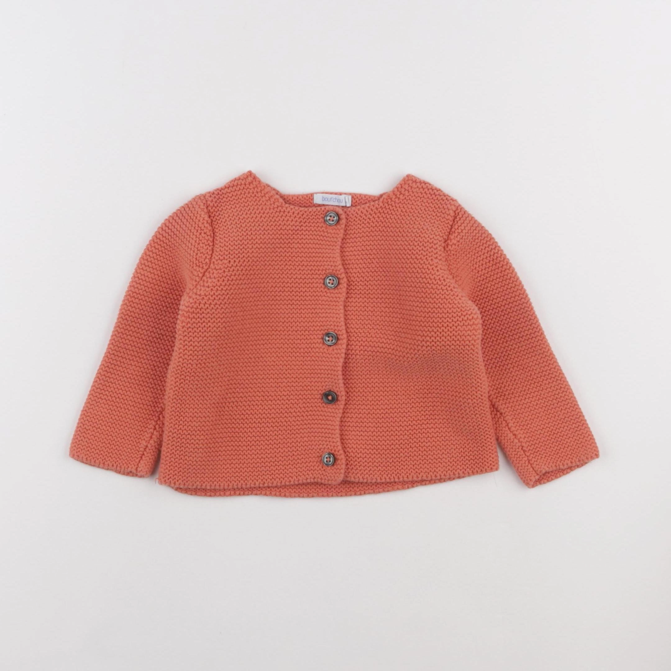 Boutchou - gilet rose - 12 mois