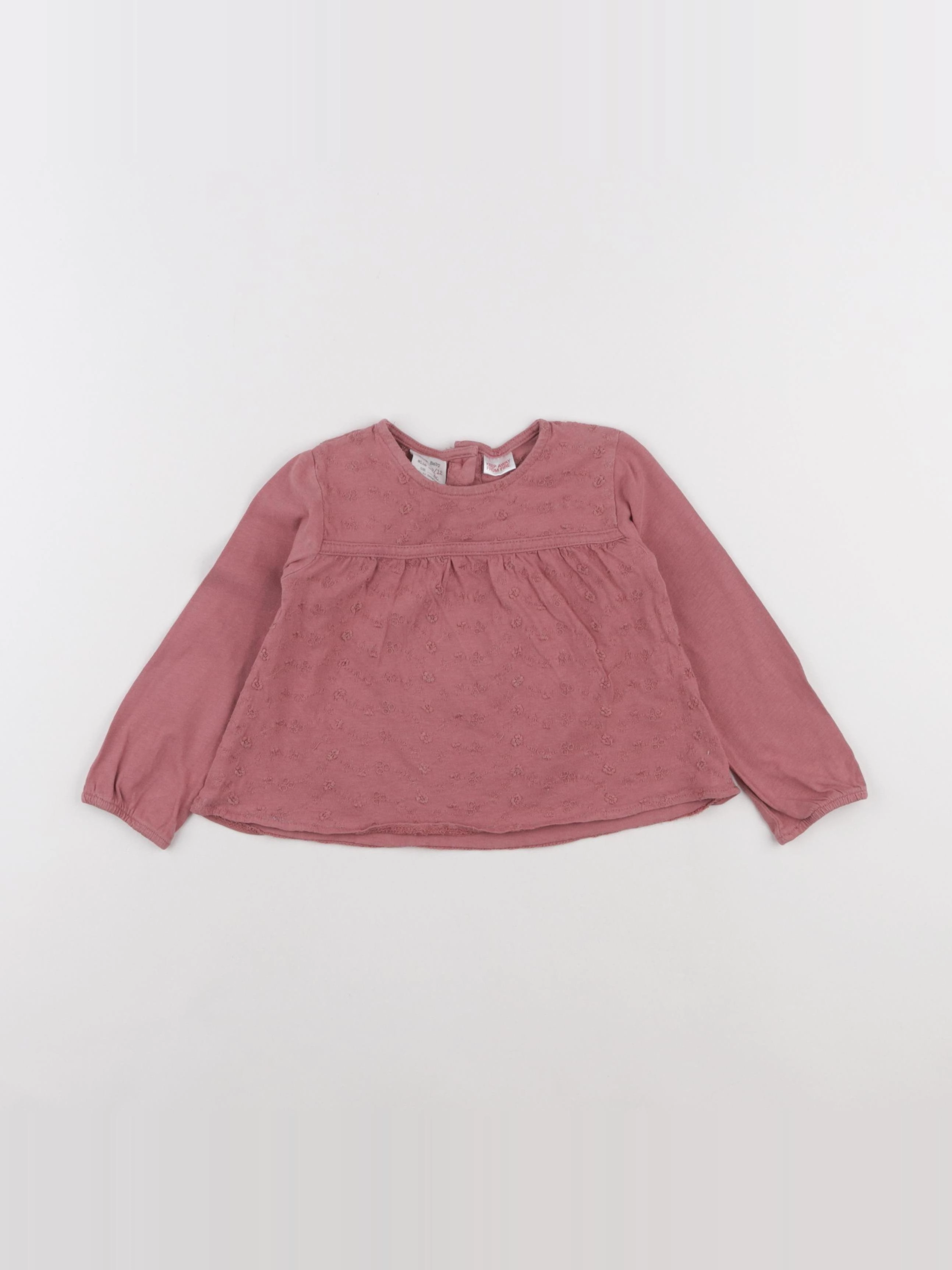 Zara - tee-shirt rose - 9/12 mois