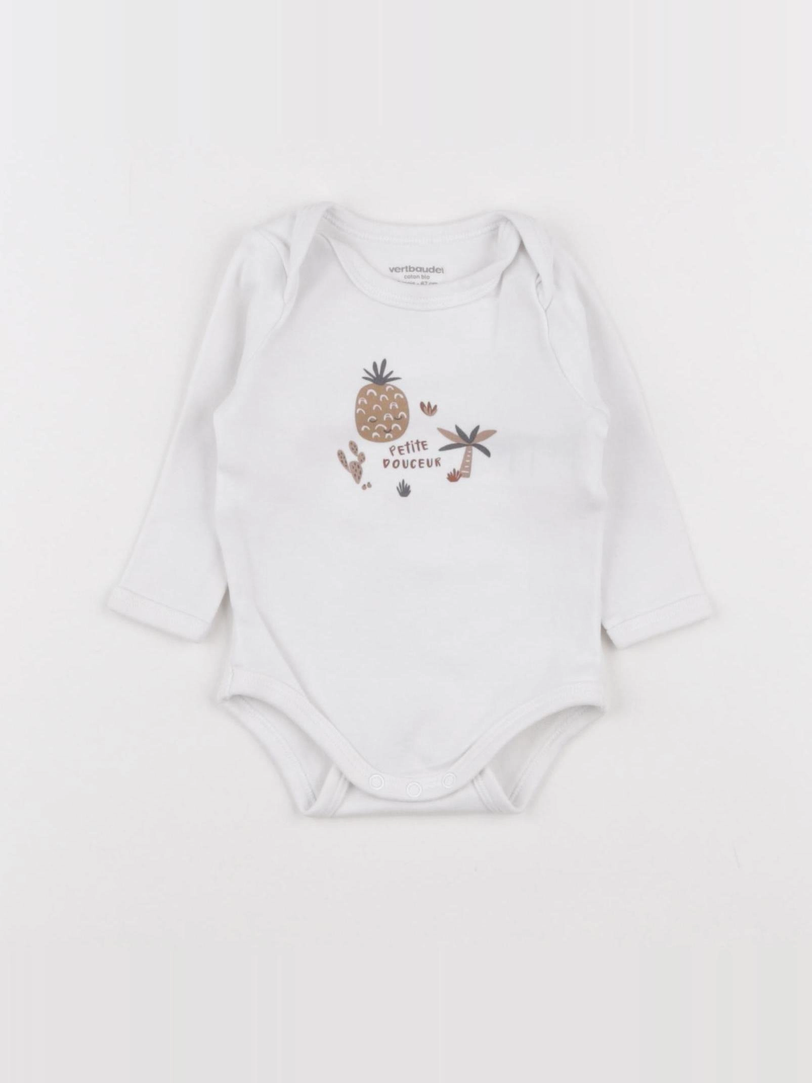 Vertbaudet - body blanc - 6 mois