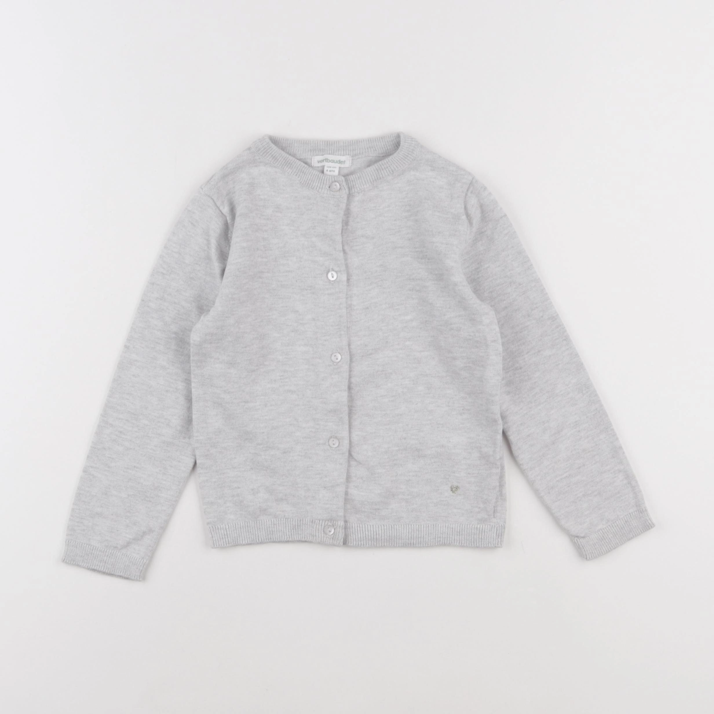Vertbaudet - gilet gris - 4 ans