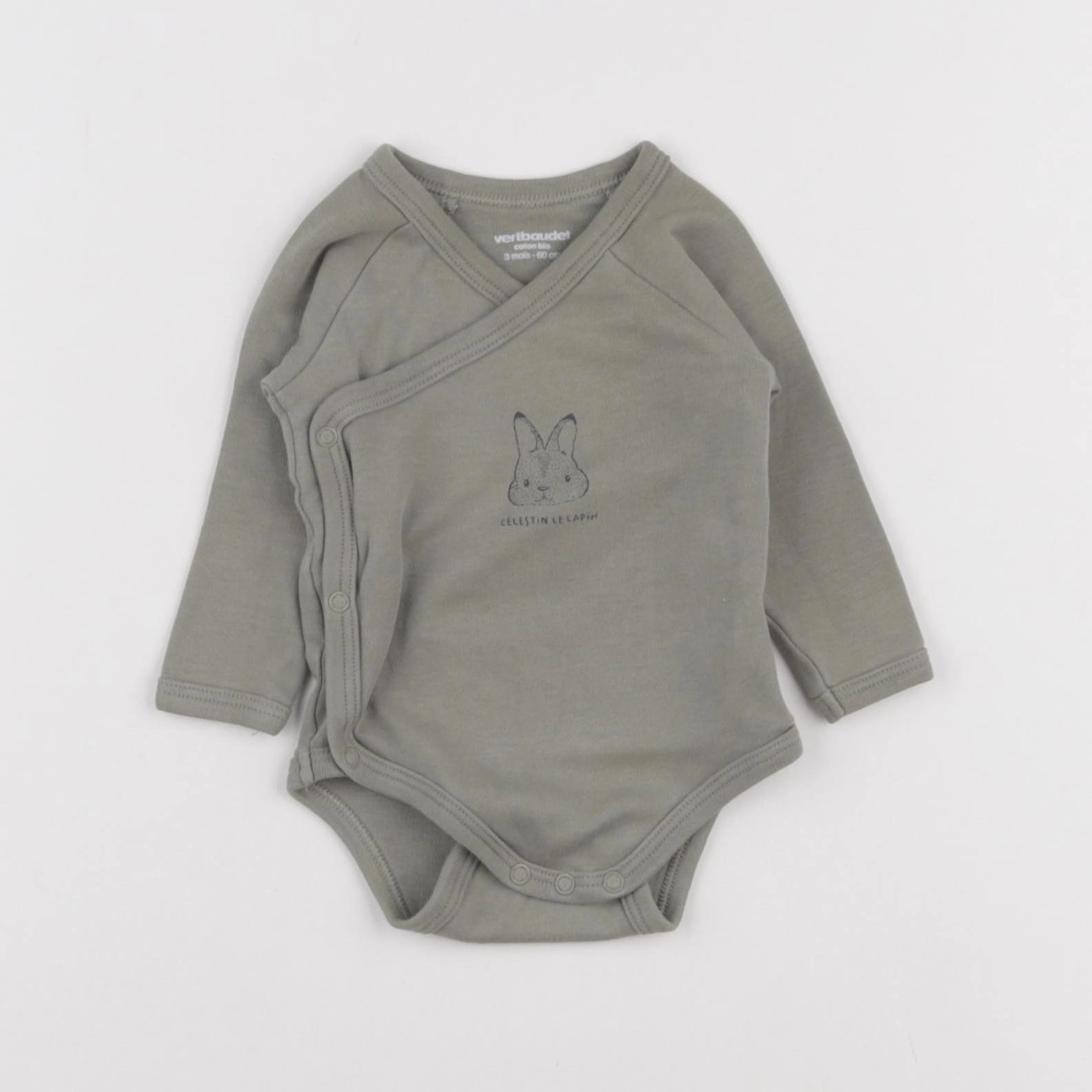 Vertbaudet - body vert - 3 mois