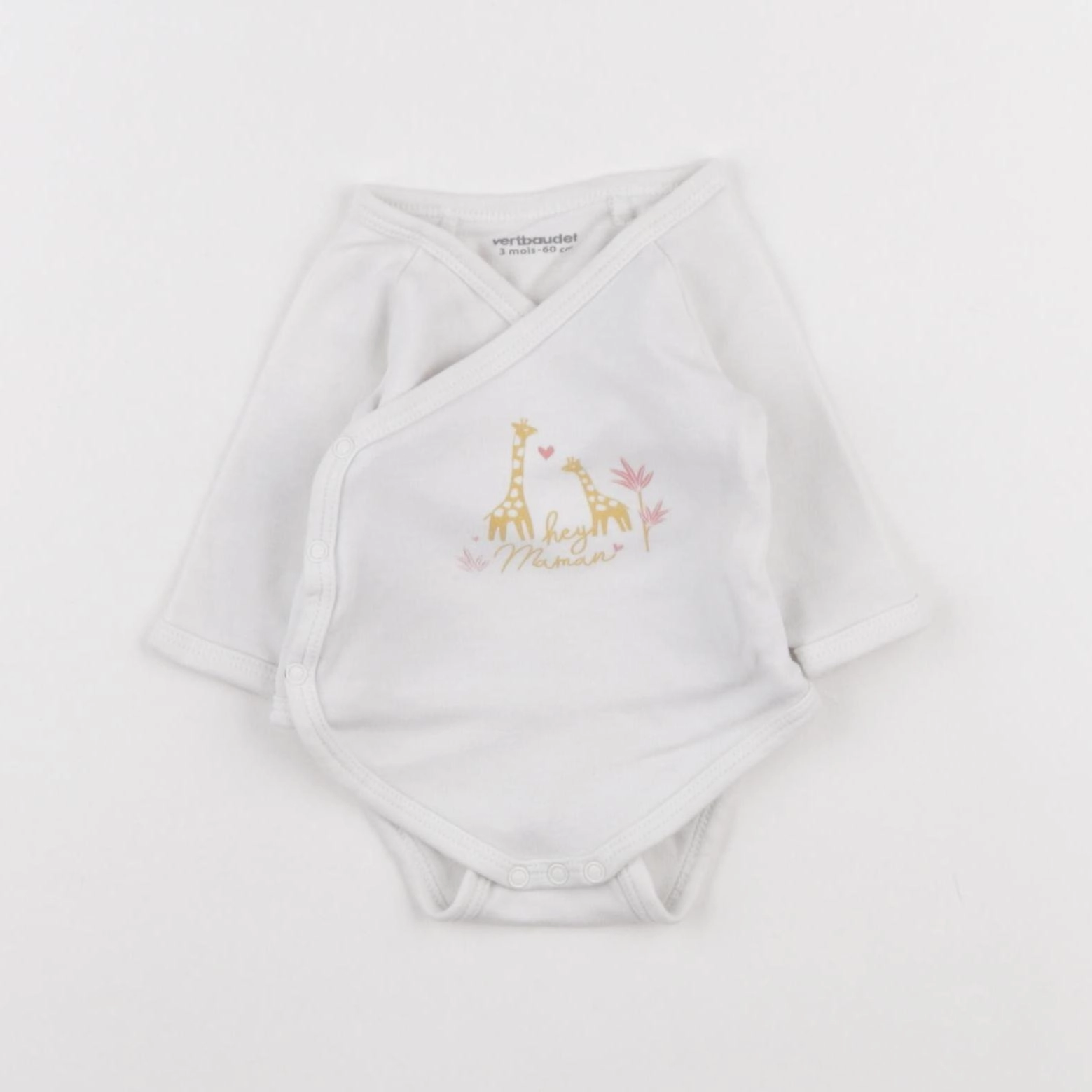 Vertbaudet - body blanc - 3 mois