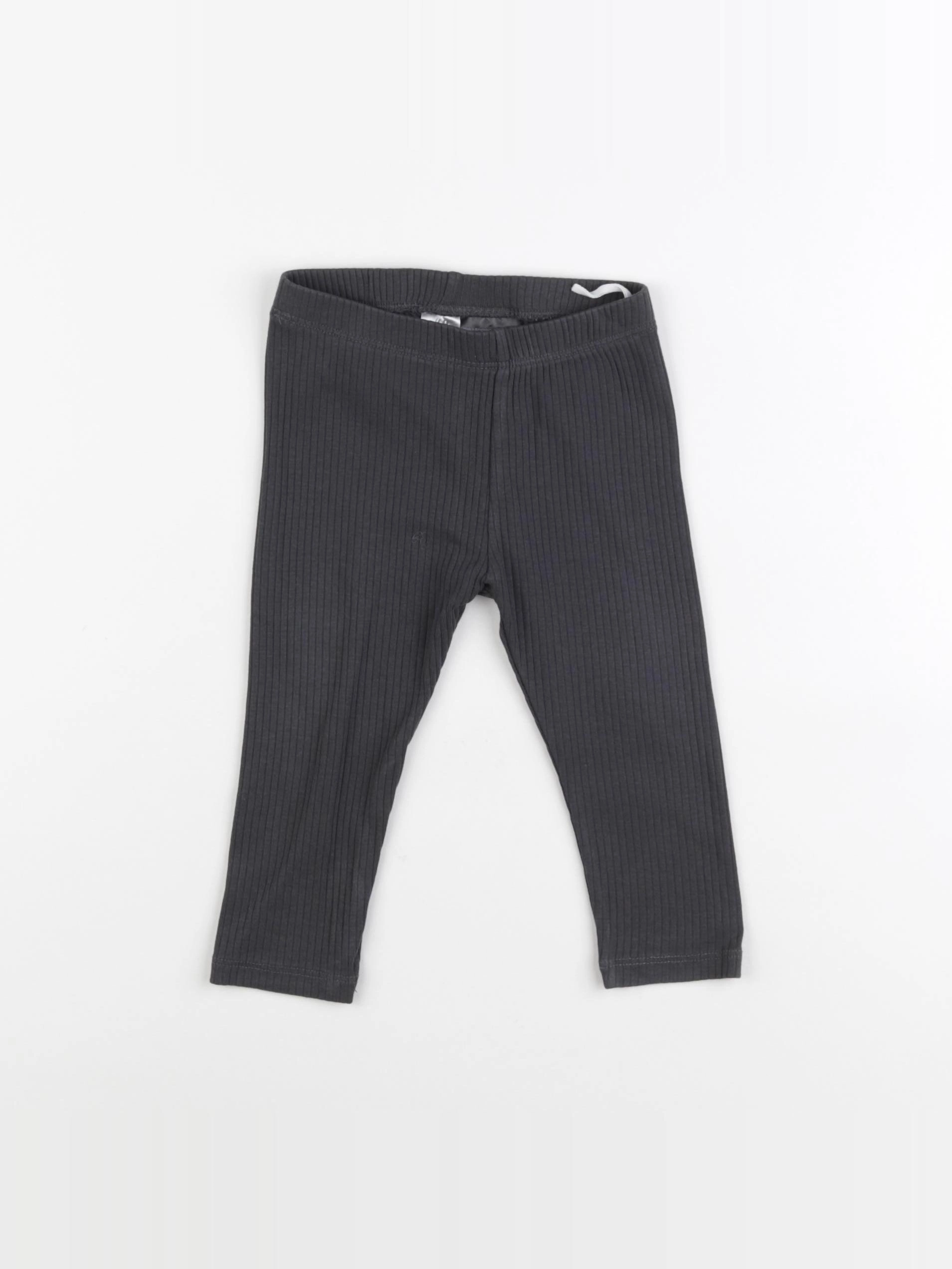 H&M - legging gris - 9/12 mois