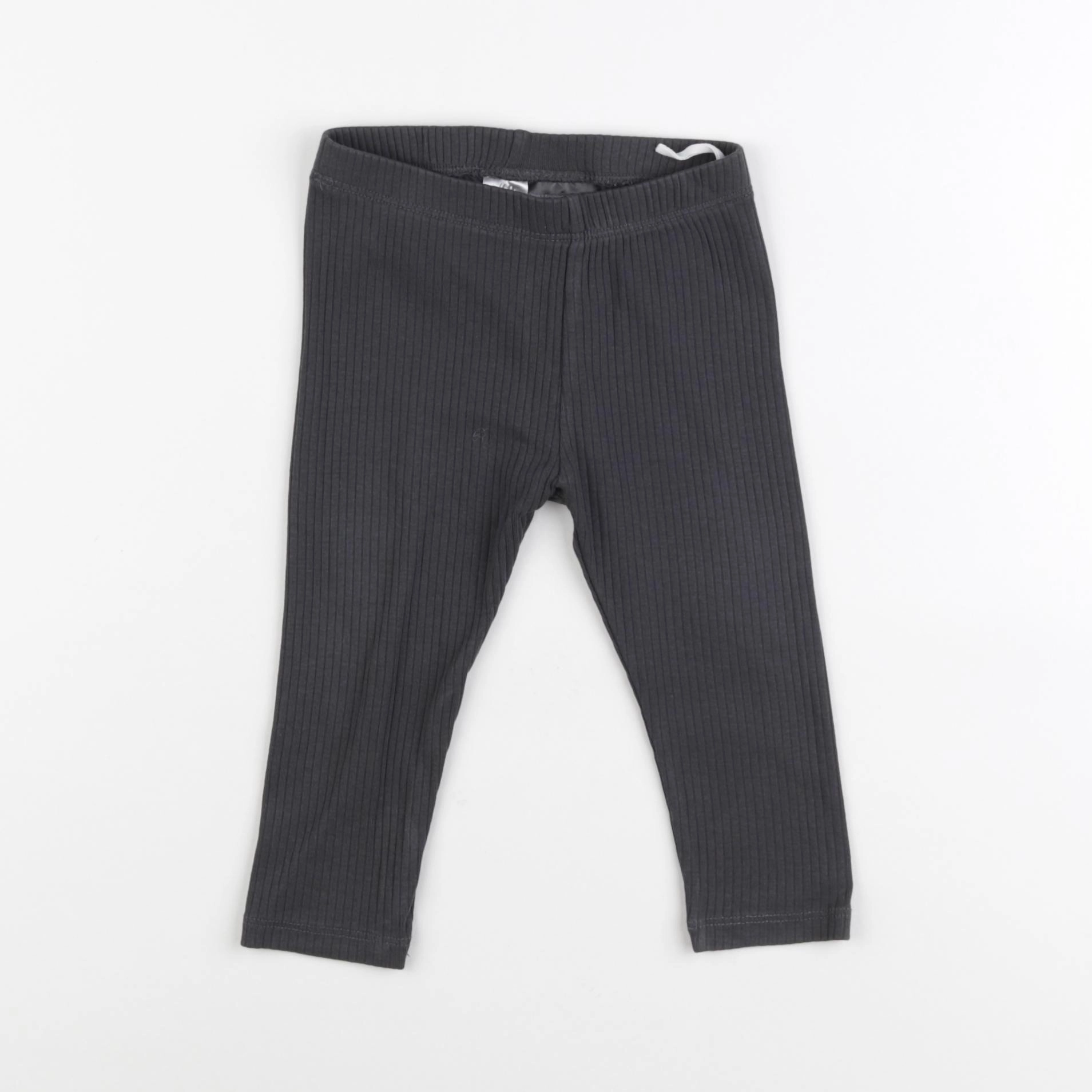 H&M - legging gris - 9/12 mois
