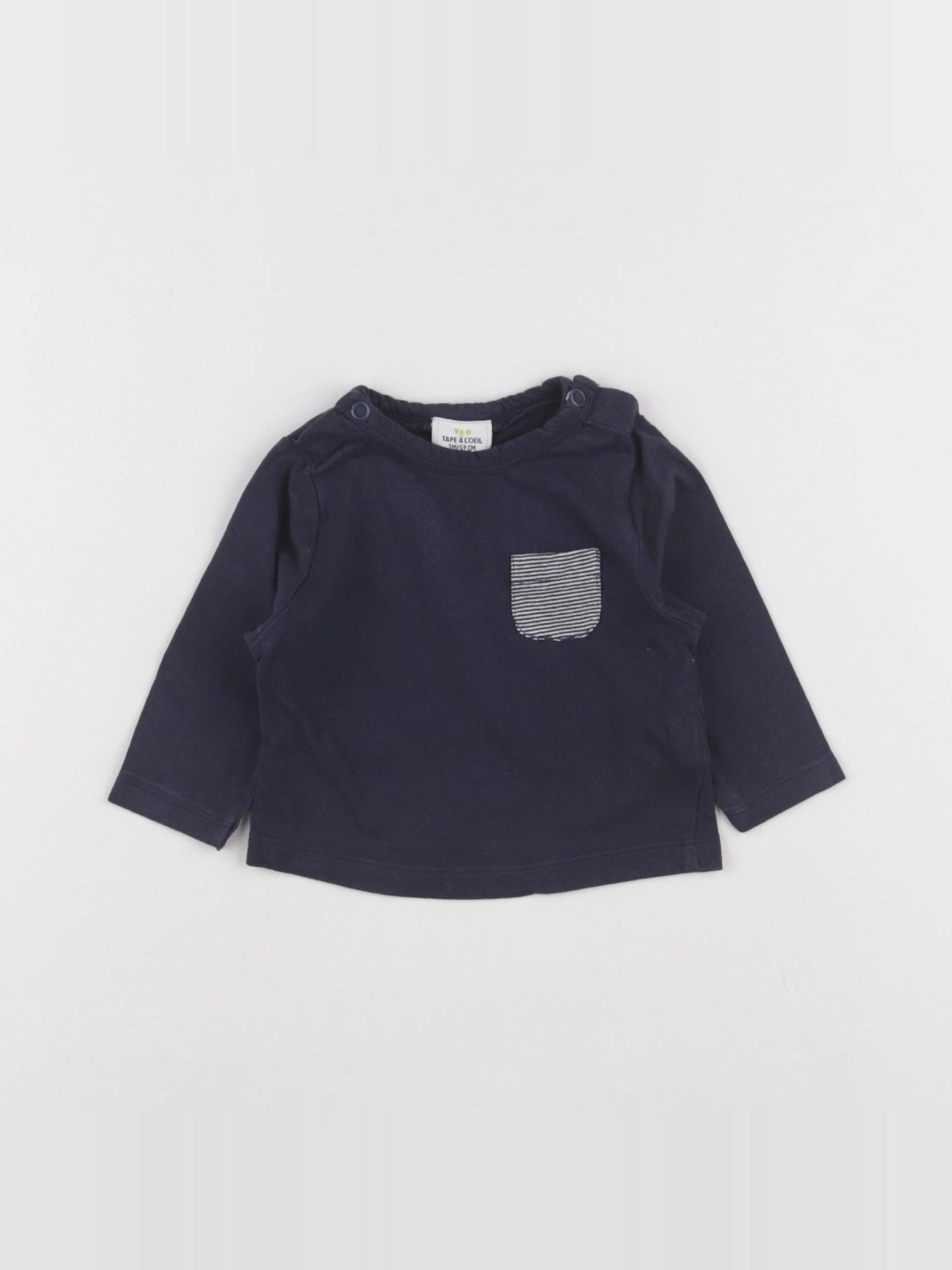 Tape à l'oeil - tee-shirt bleu - 3 mois