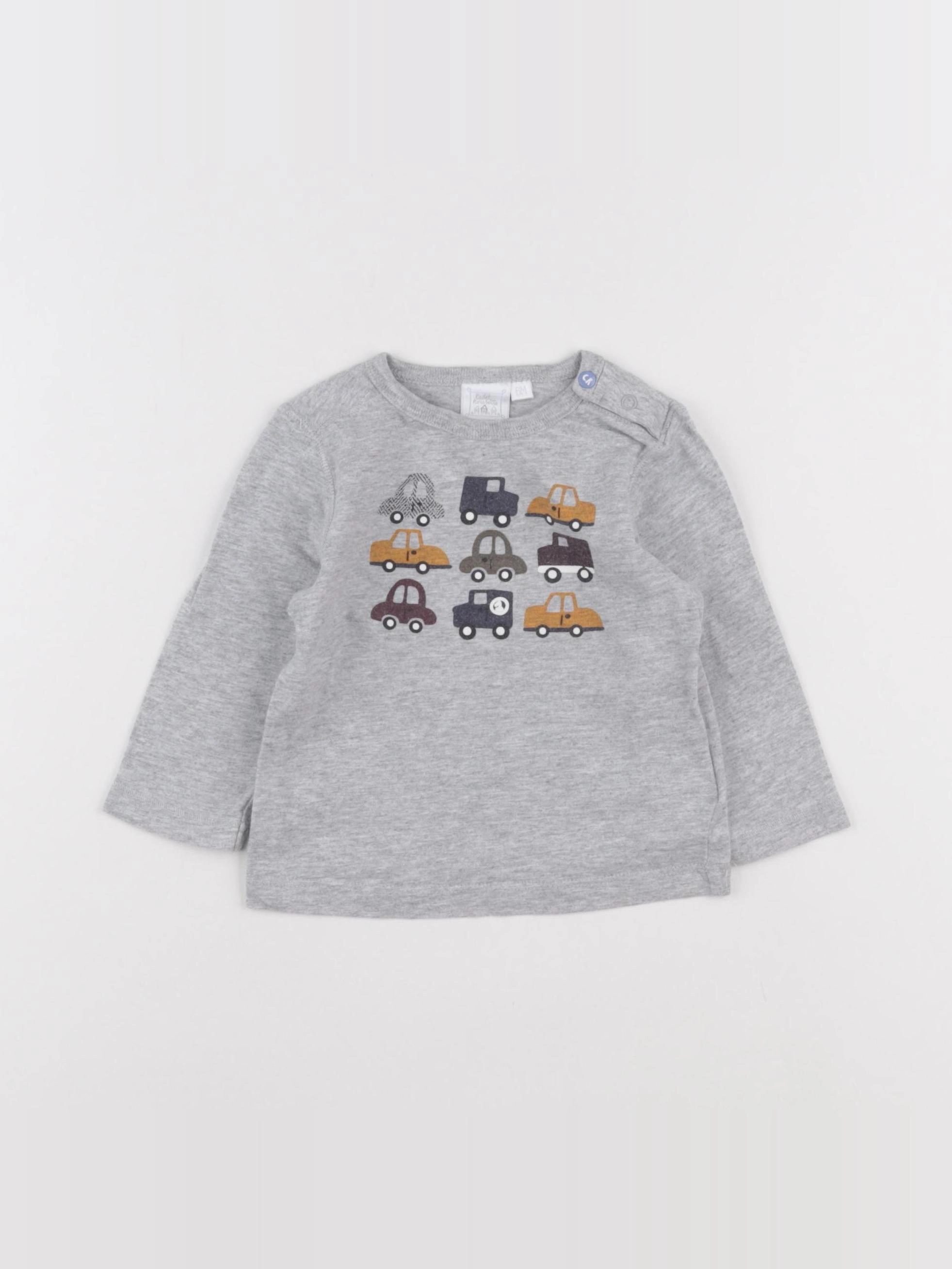Cadet Rousselle - tee-shirt gris - 6 mois