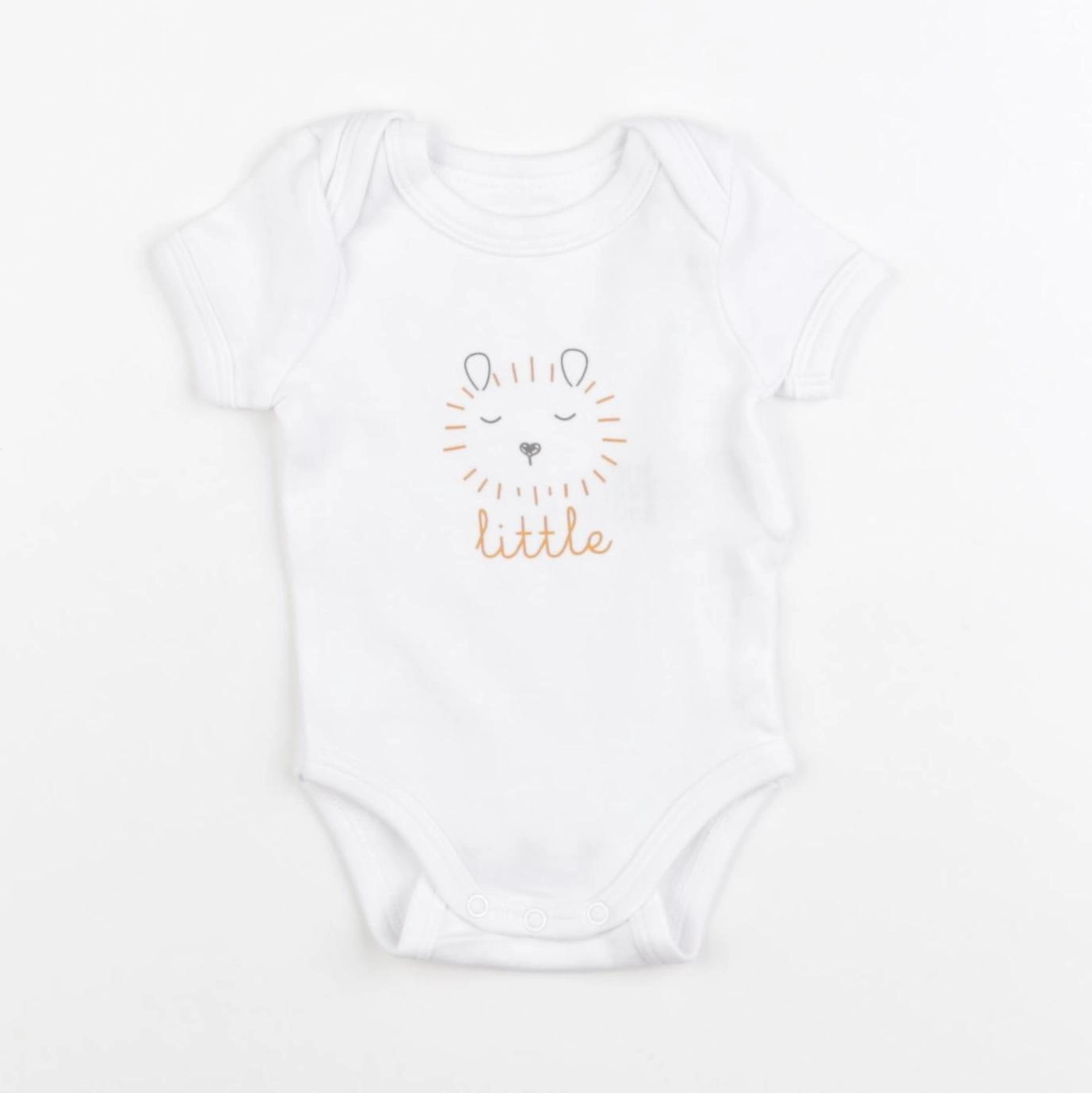 Vertbaudet - body coton blanc - 1 mois