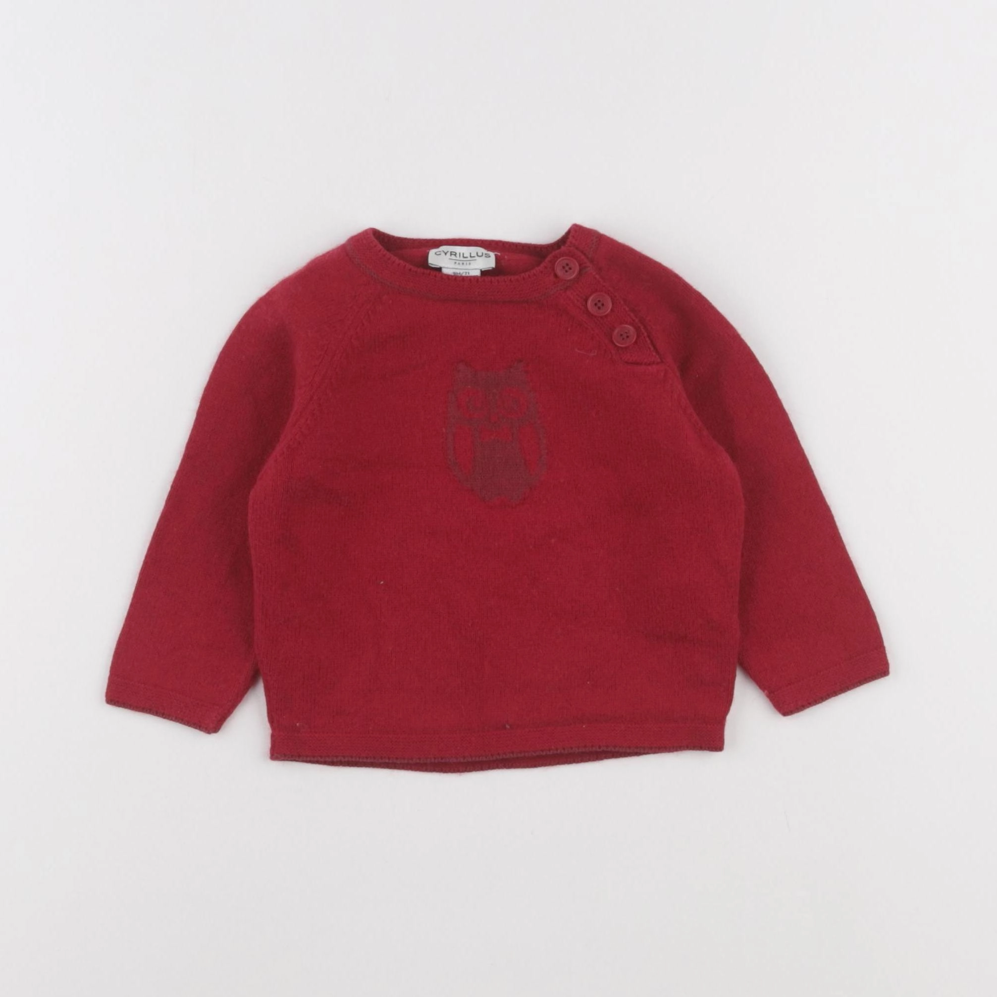 Cyrillus - pull rouge - 9 mois