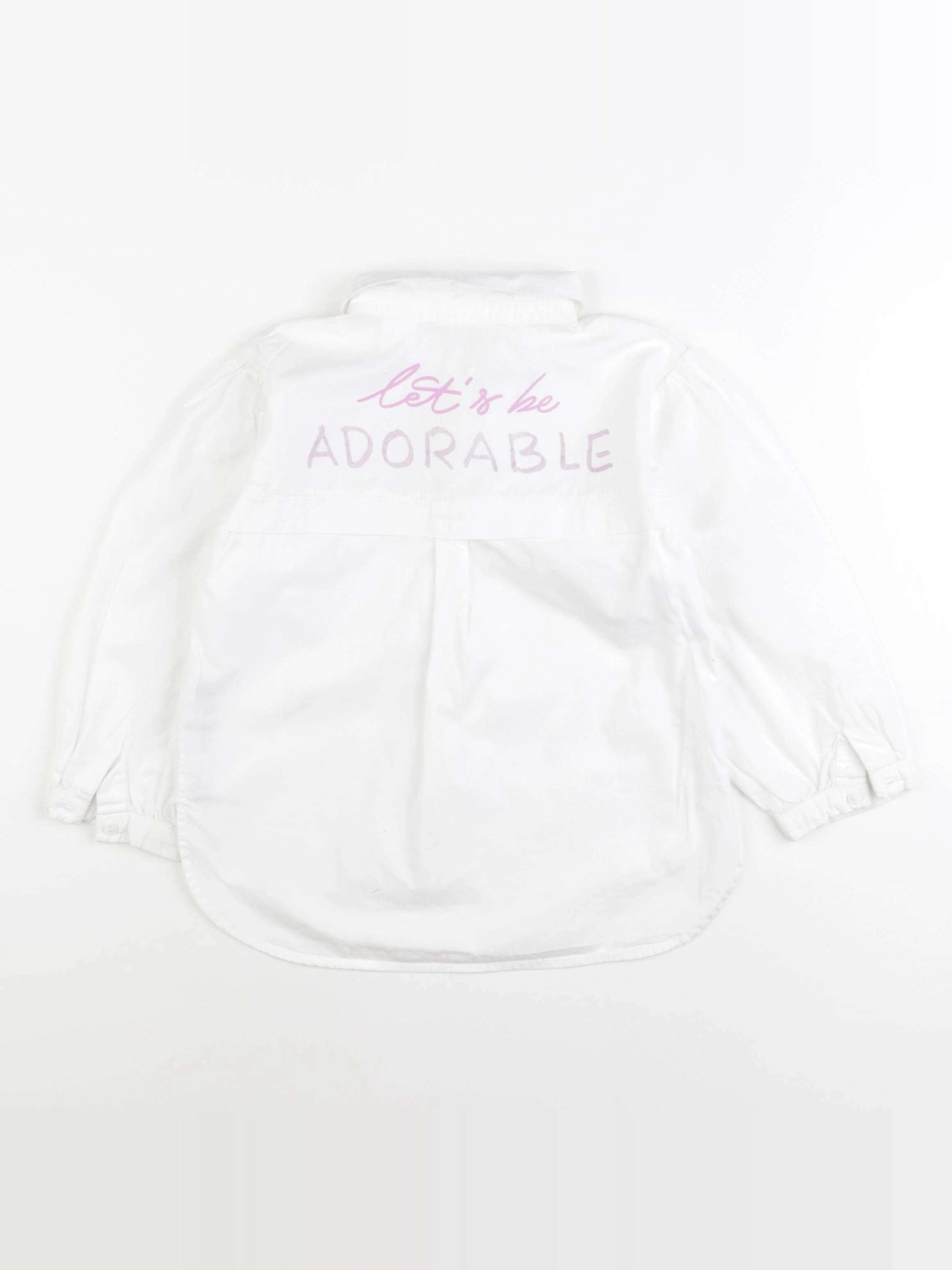 Zara - blouse imprimé au dos blanc - 3/4 ans