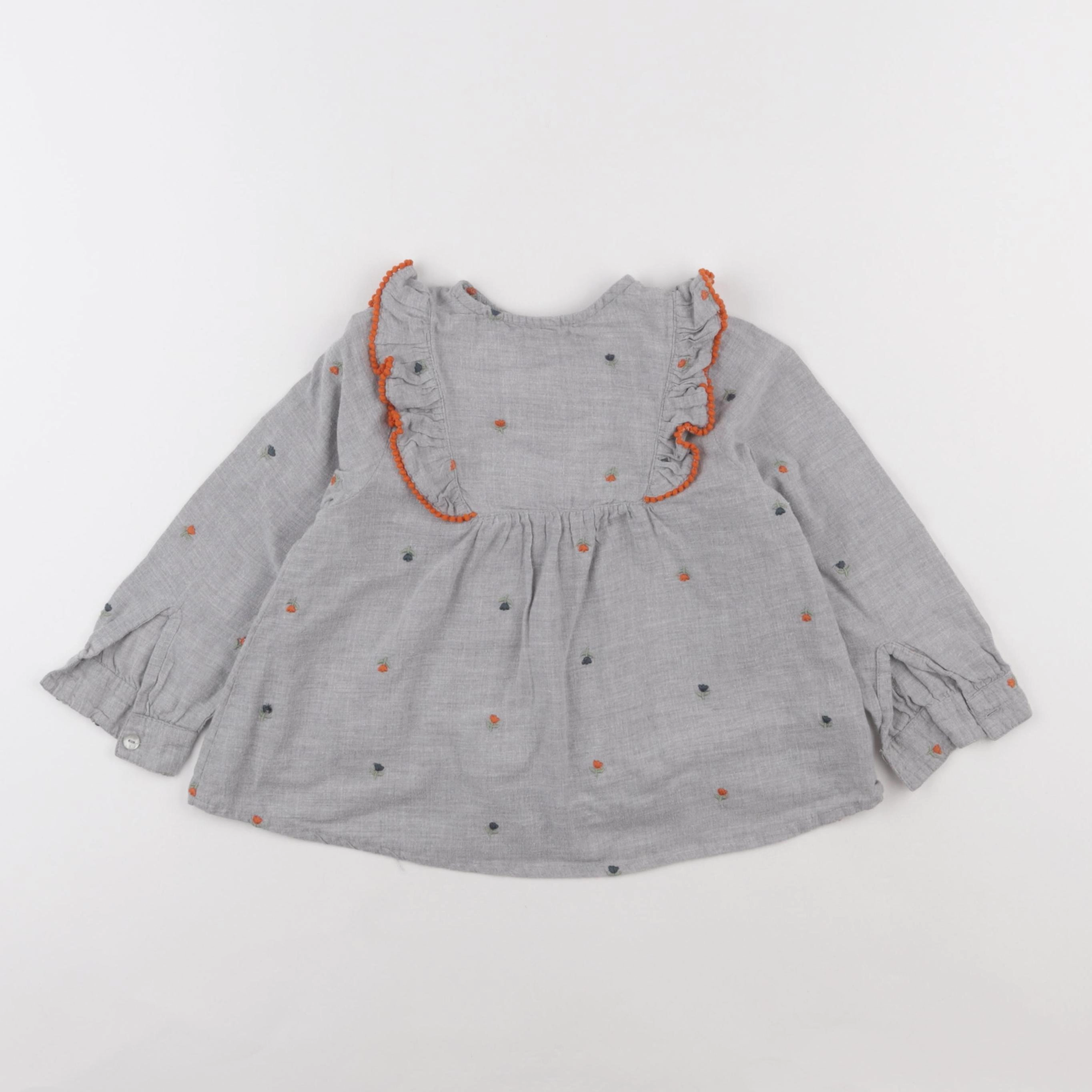 Zippy - blouse gris - 3/4 ans