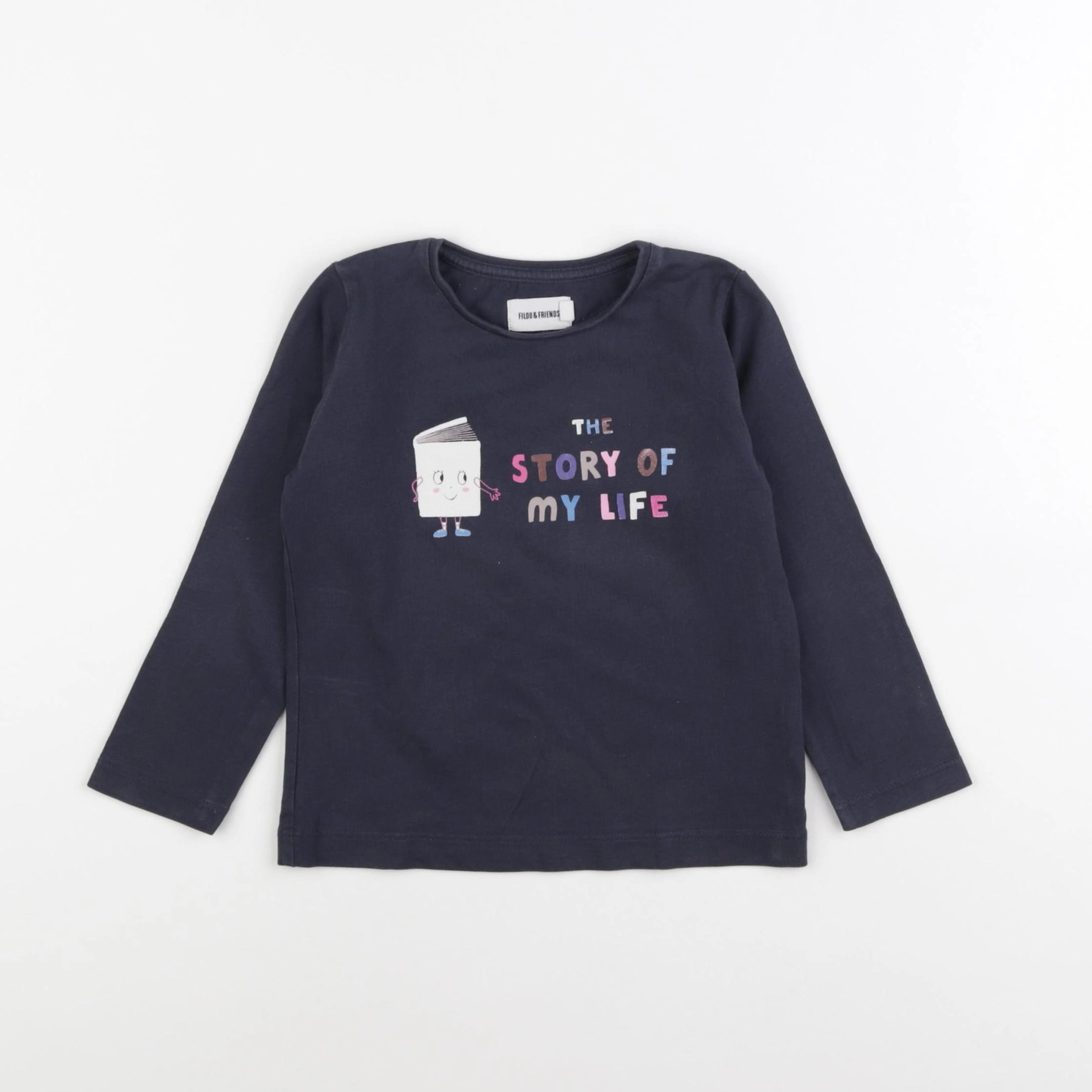 Filou & Friends - tee-shirt bleu - 3 ans