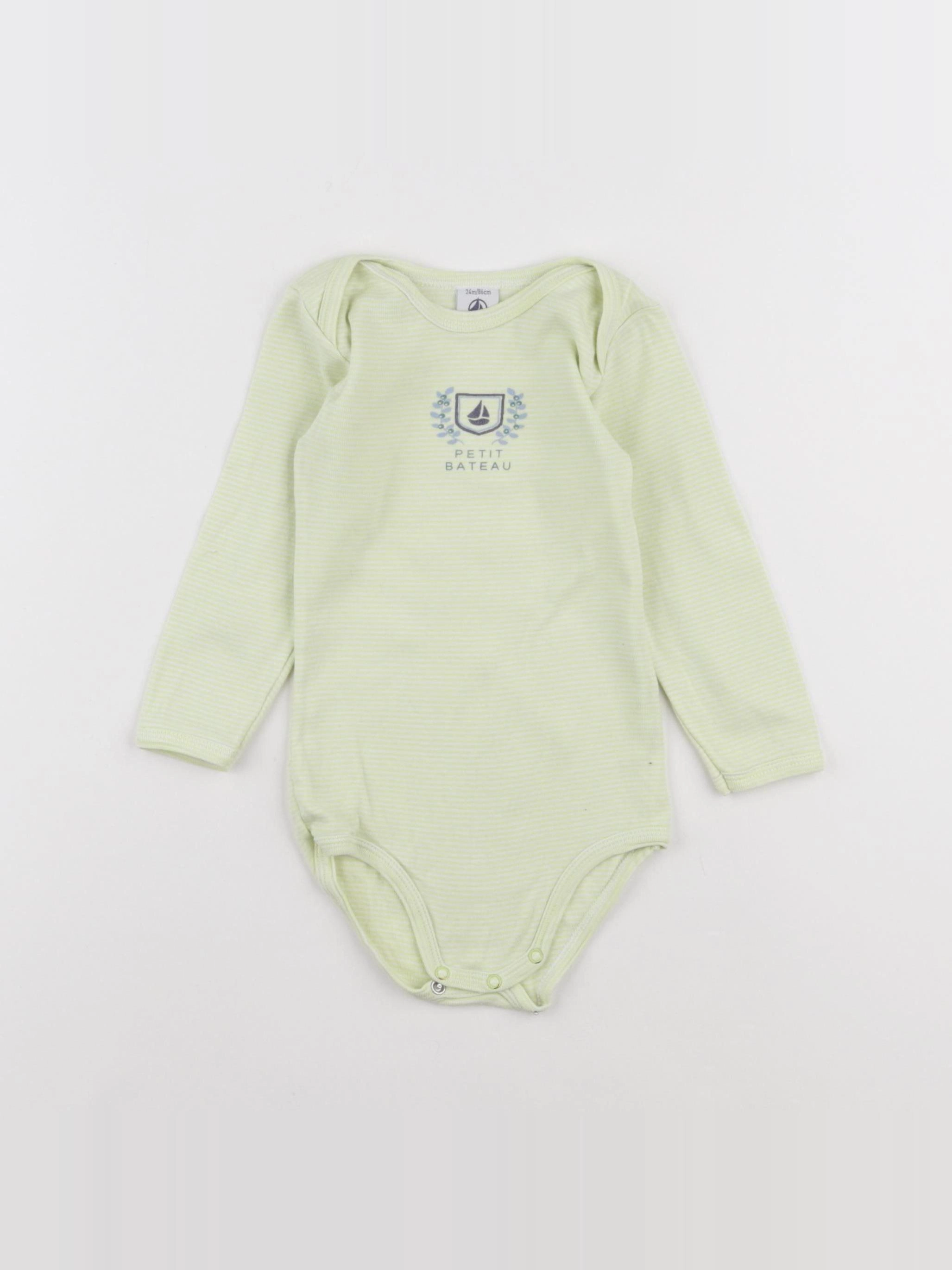 Petit Bateau - body jaune - 24 mois