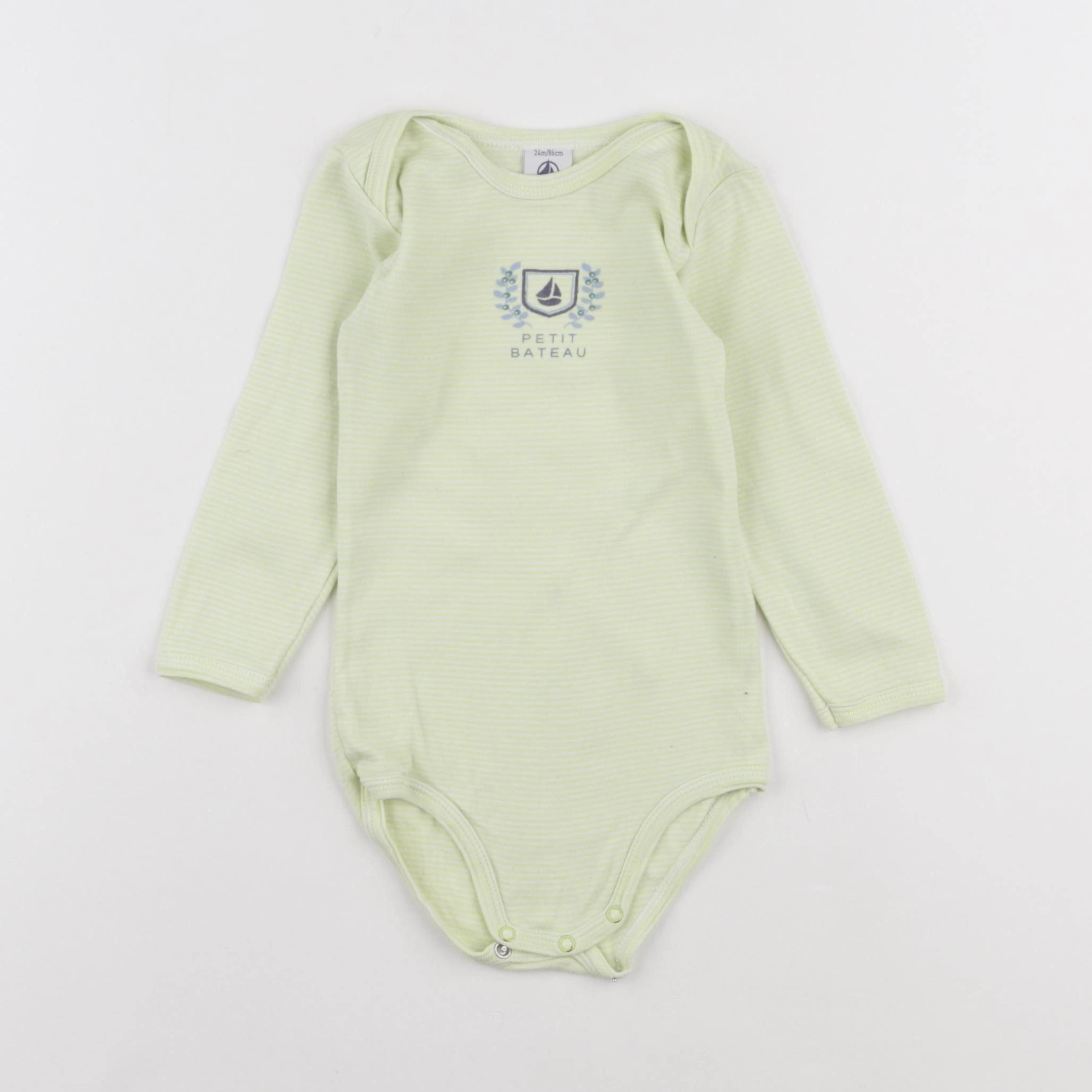 Petit Bateau - body jaune - 24 mois